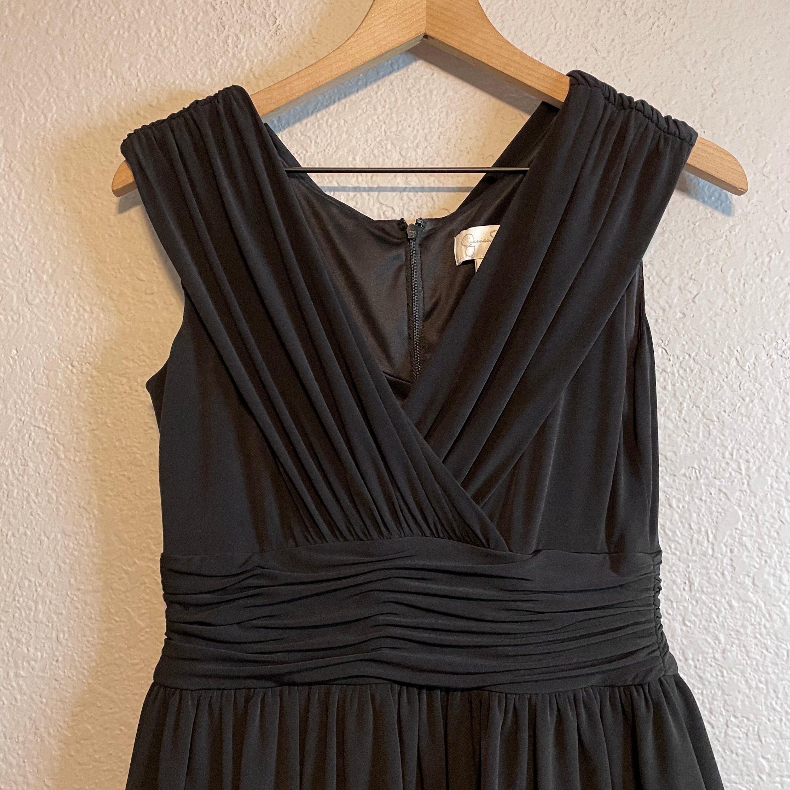 Gathered V-Neck Peplum Dress