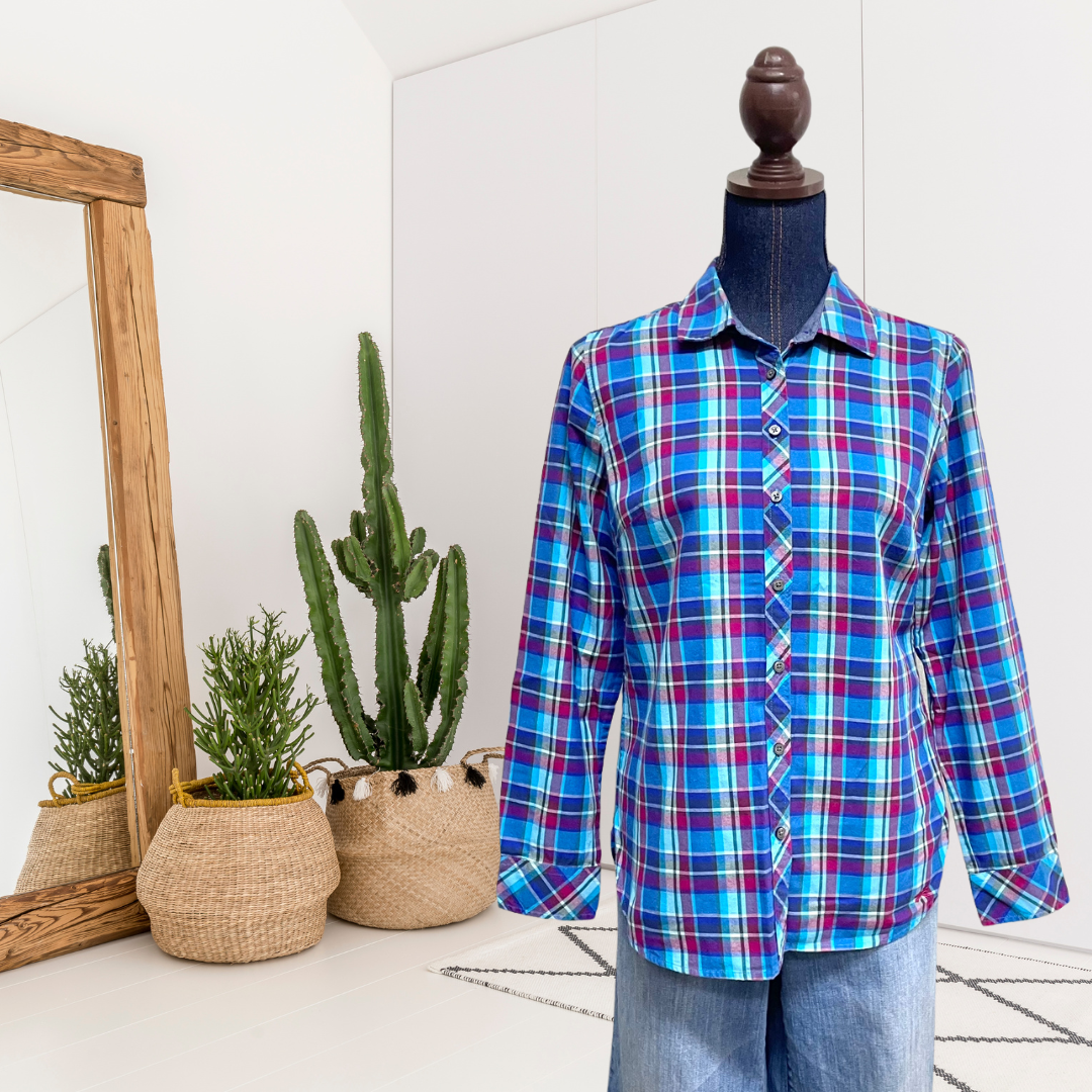 Plaid Long Sleeve Button Up