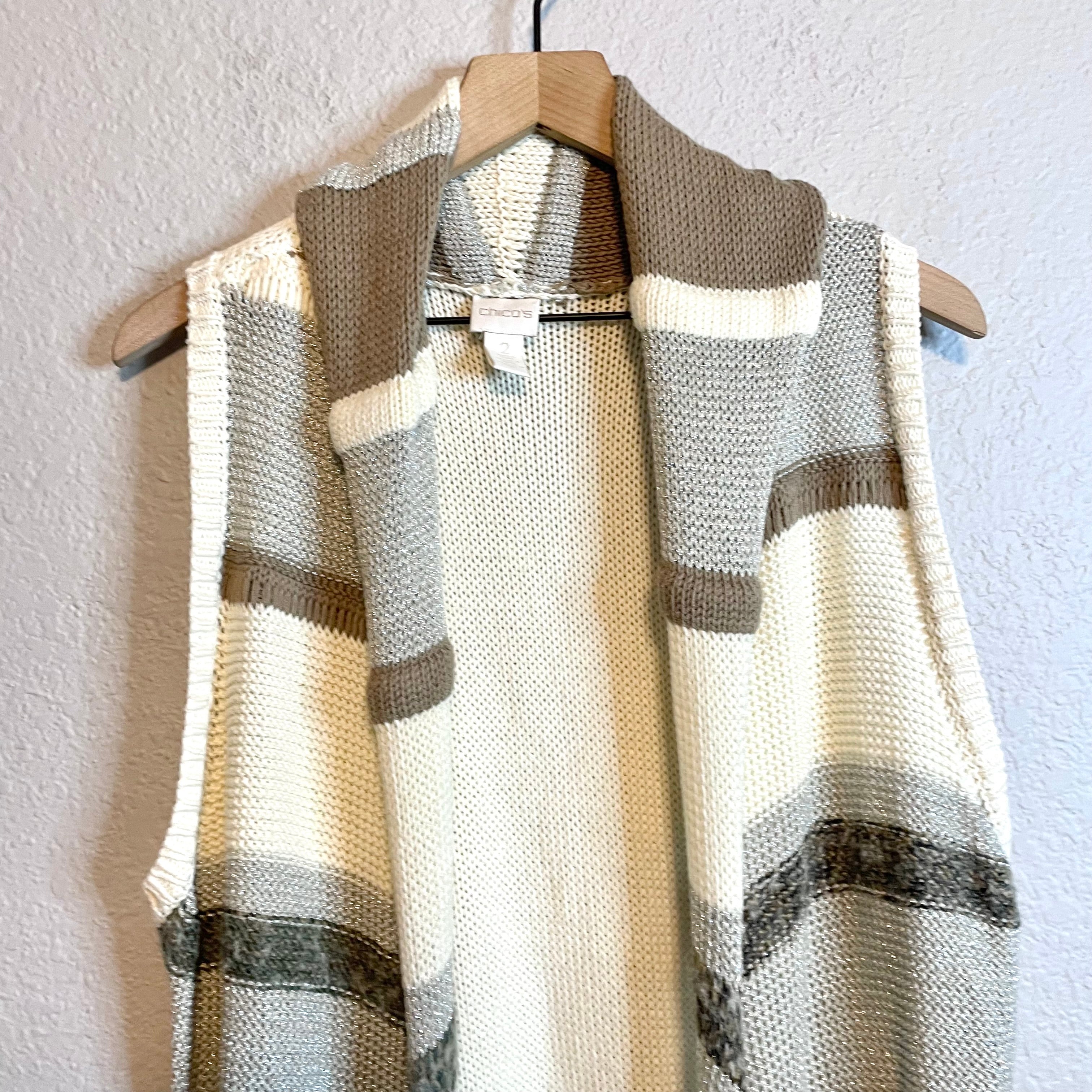 Open Front Sleeveless Cardigan