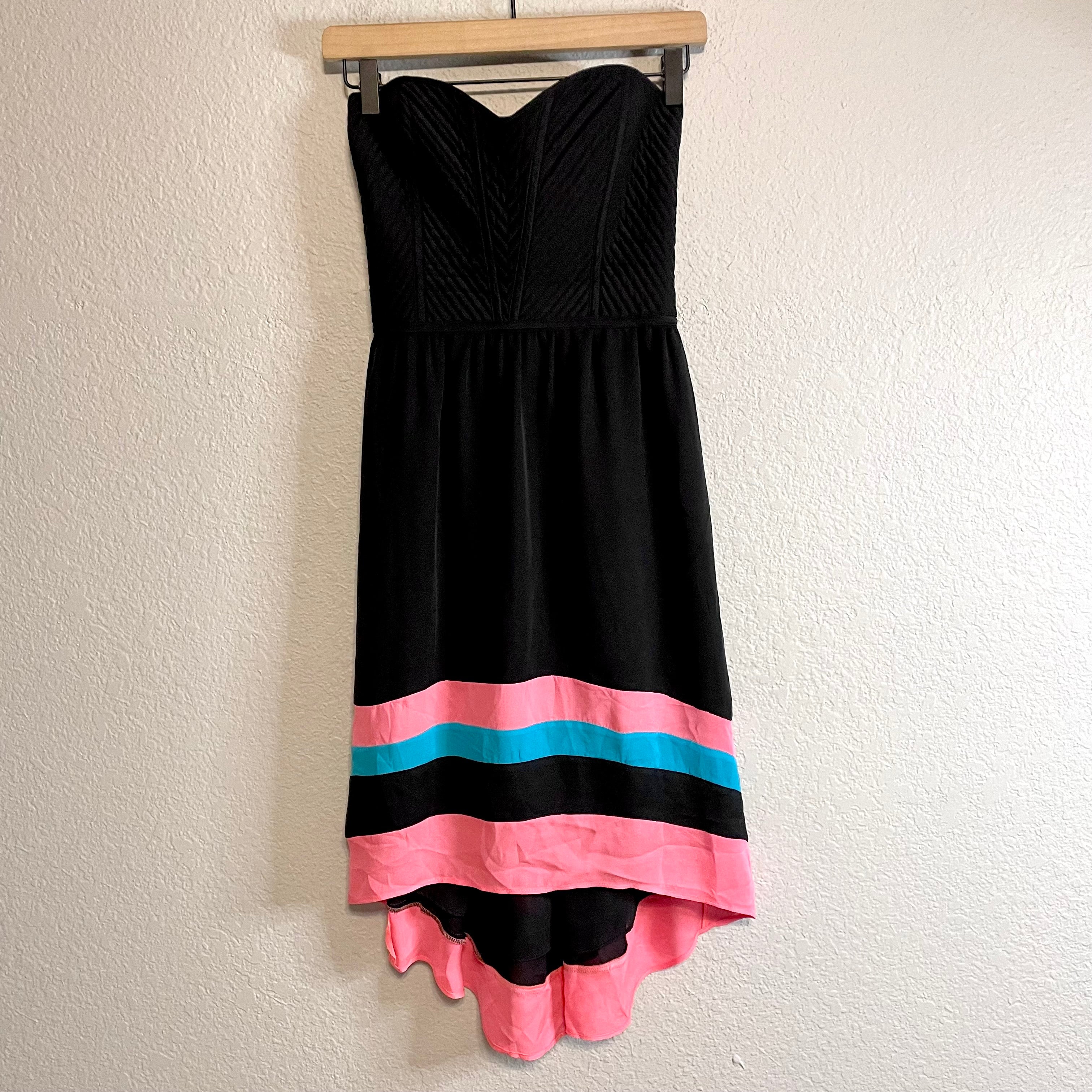 Silk Strapless Sweetheart High Low Dress