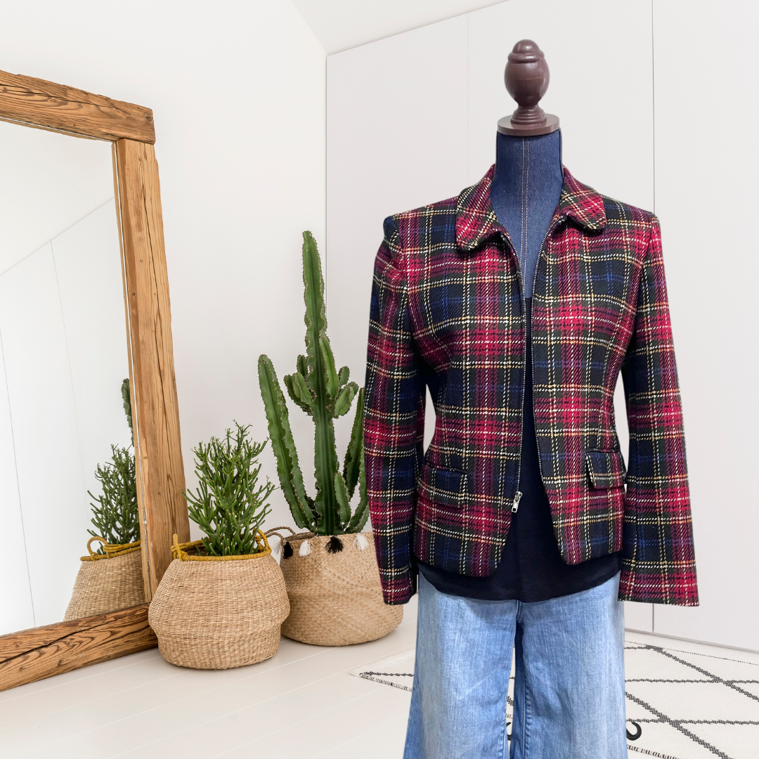 Tartan Plaid Blazer Jacket