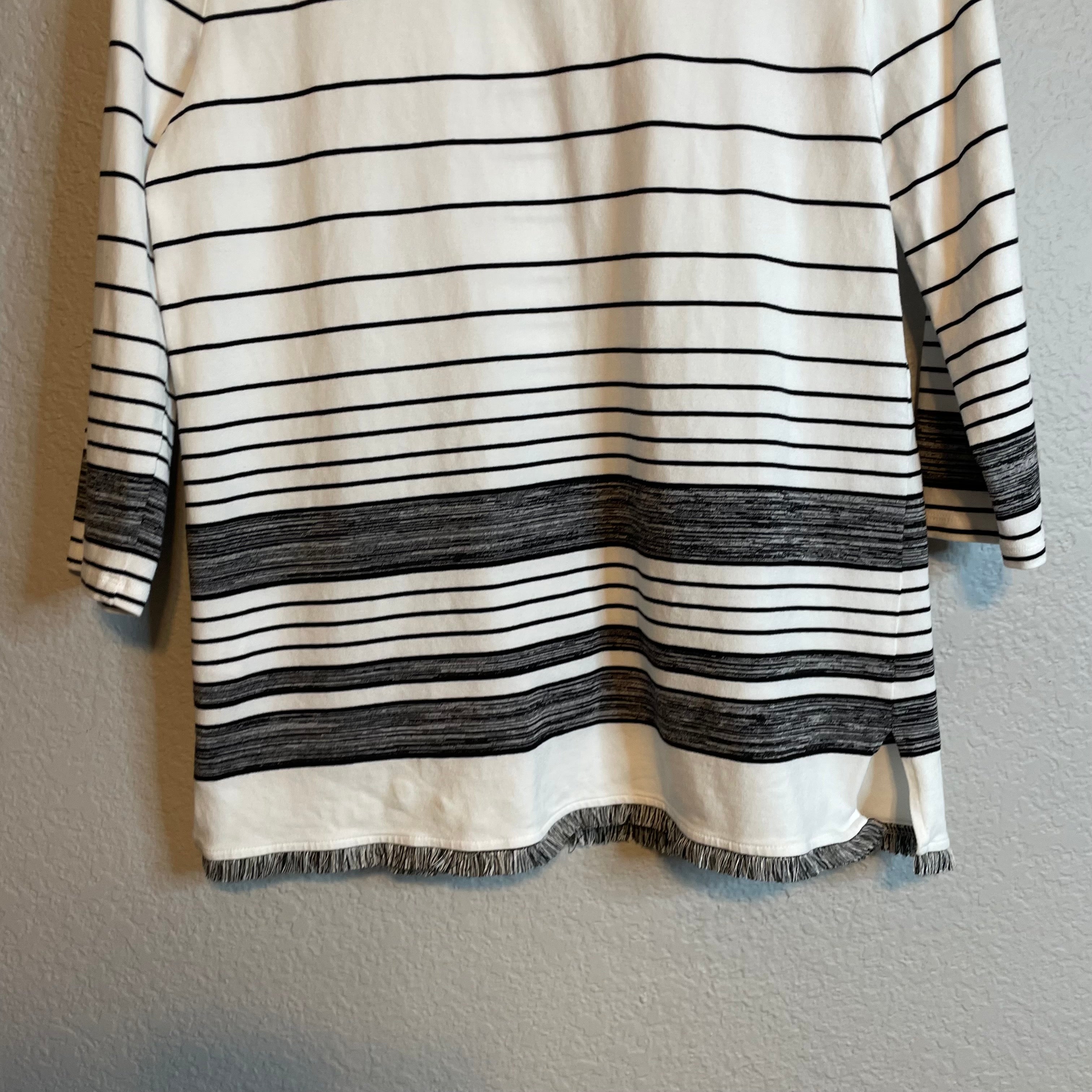 Striped Tassel Blouse