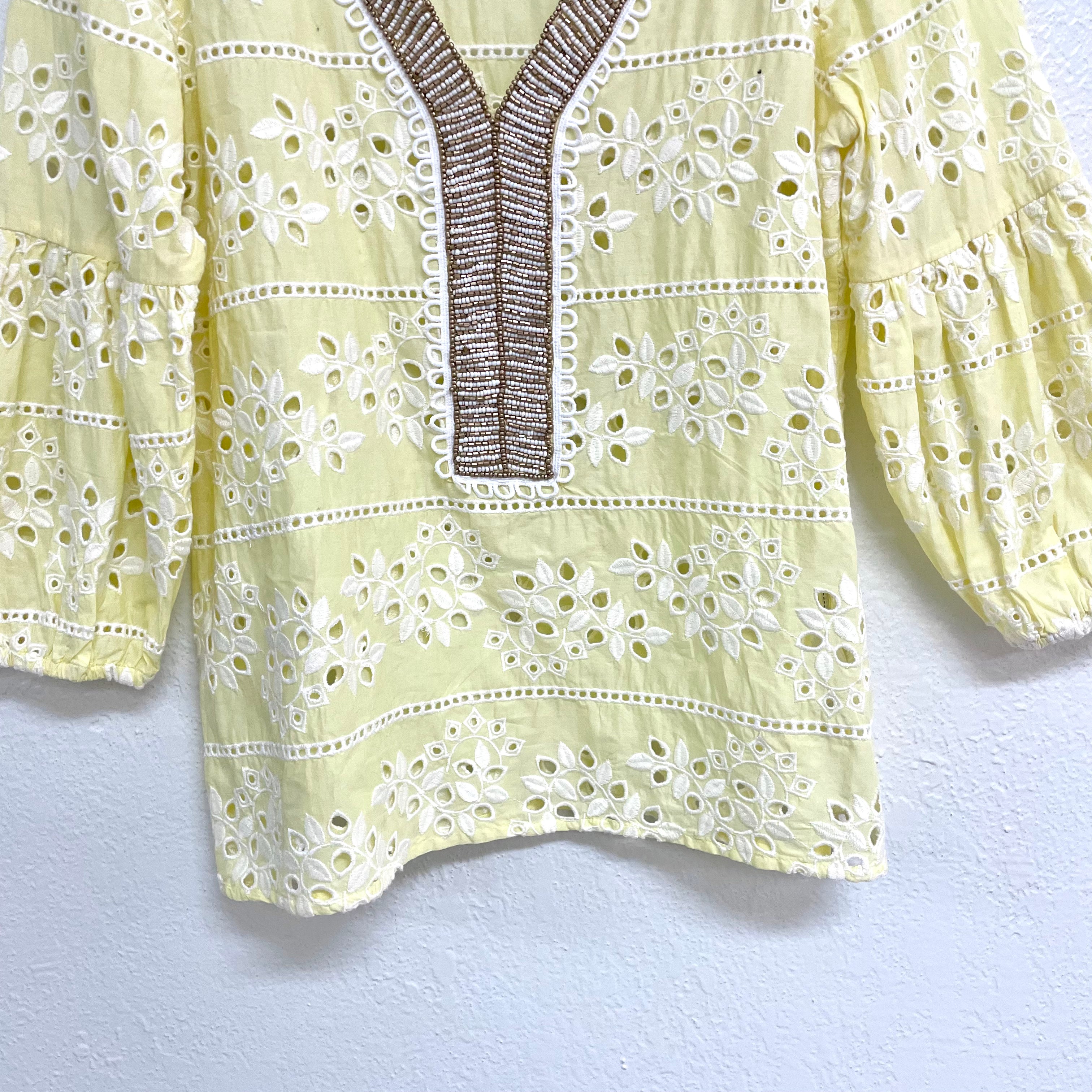 Eyelet Beaded Blouse