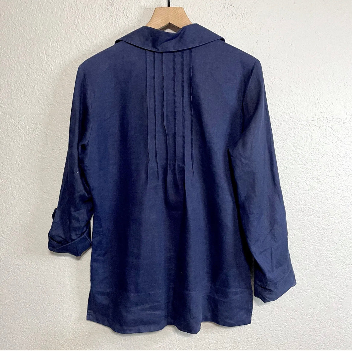 Linen 1/4 Button Top