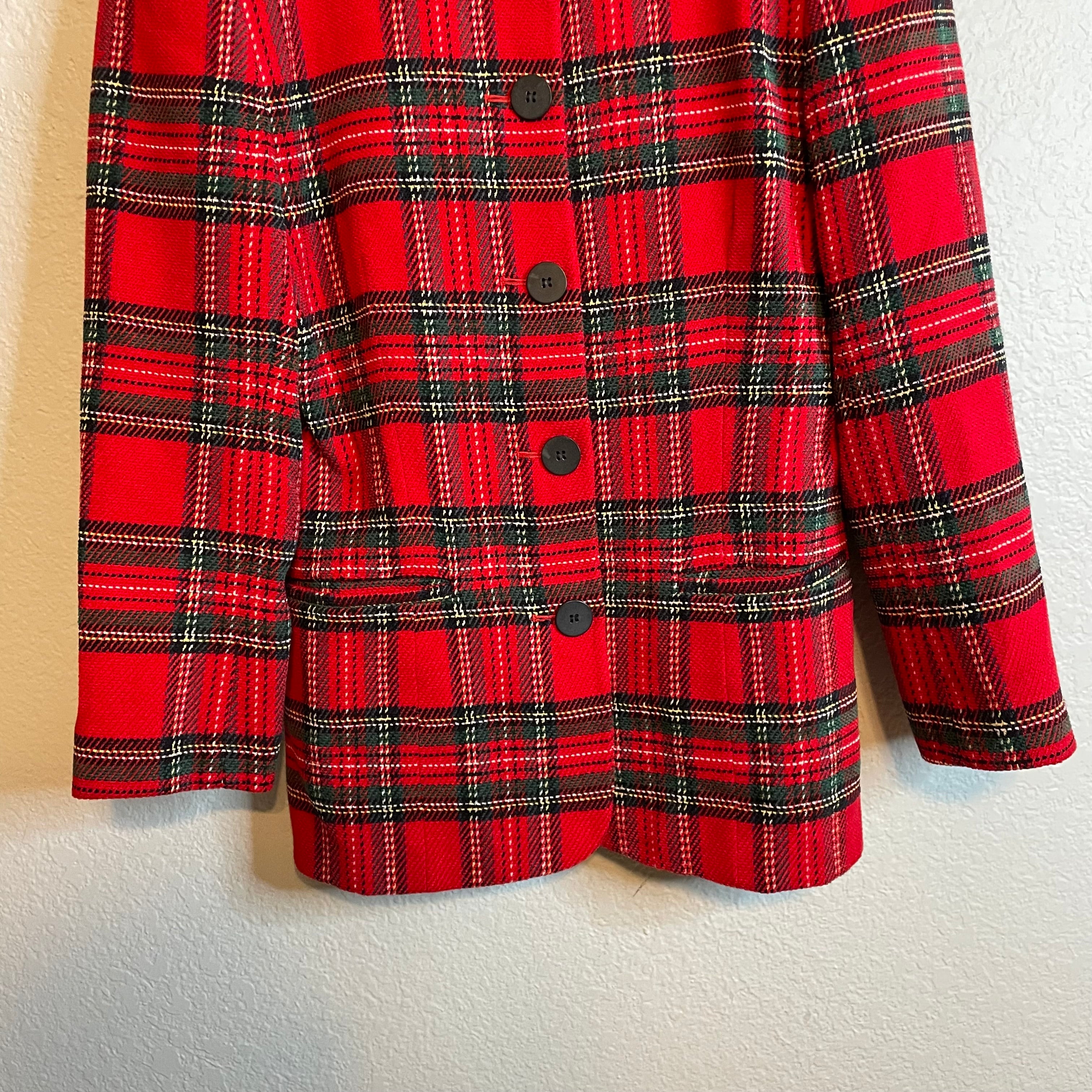 Plaid Holiday Blazer Jacket