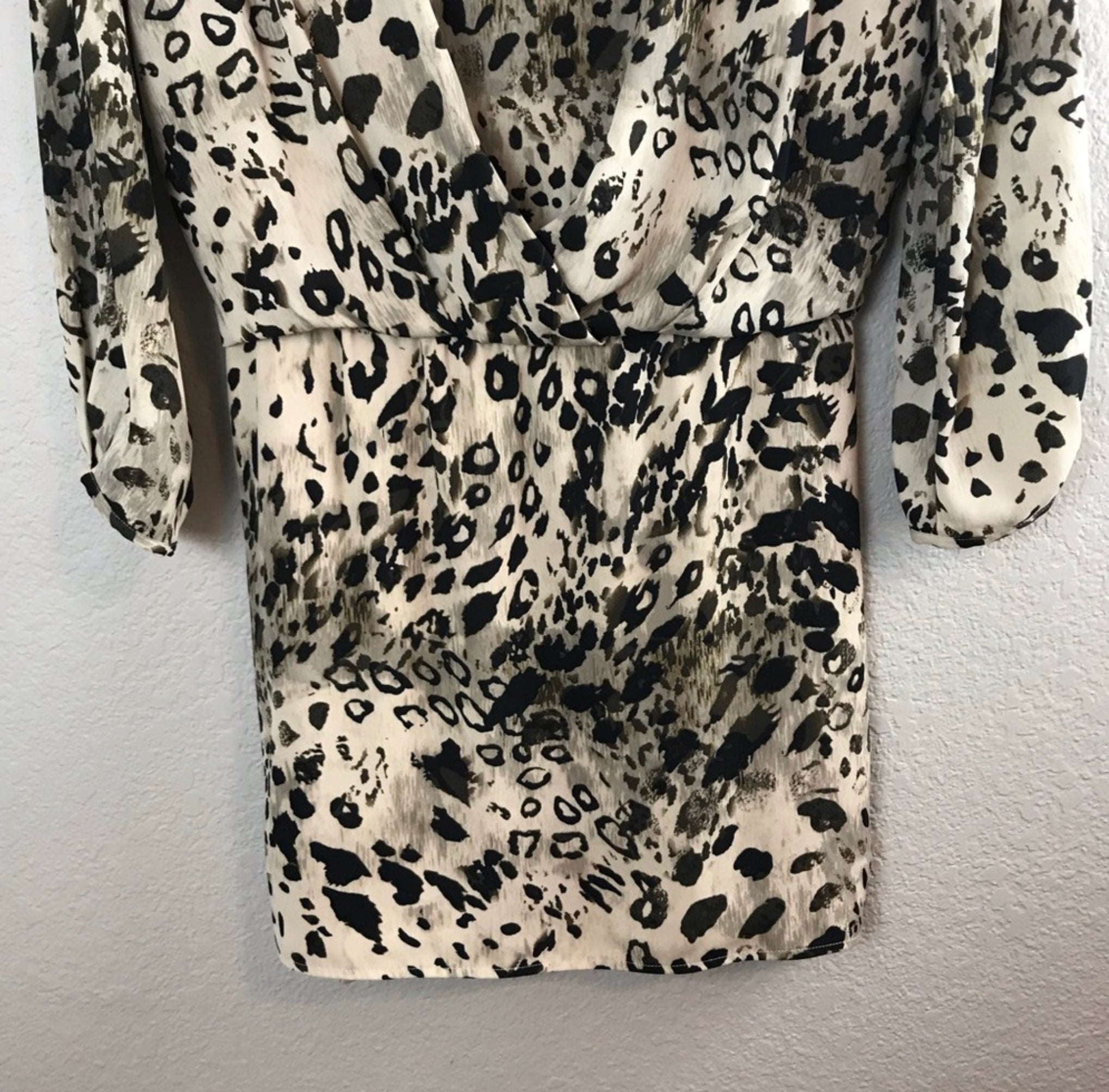 Leopard Print Long Sleeve Dress