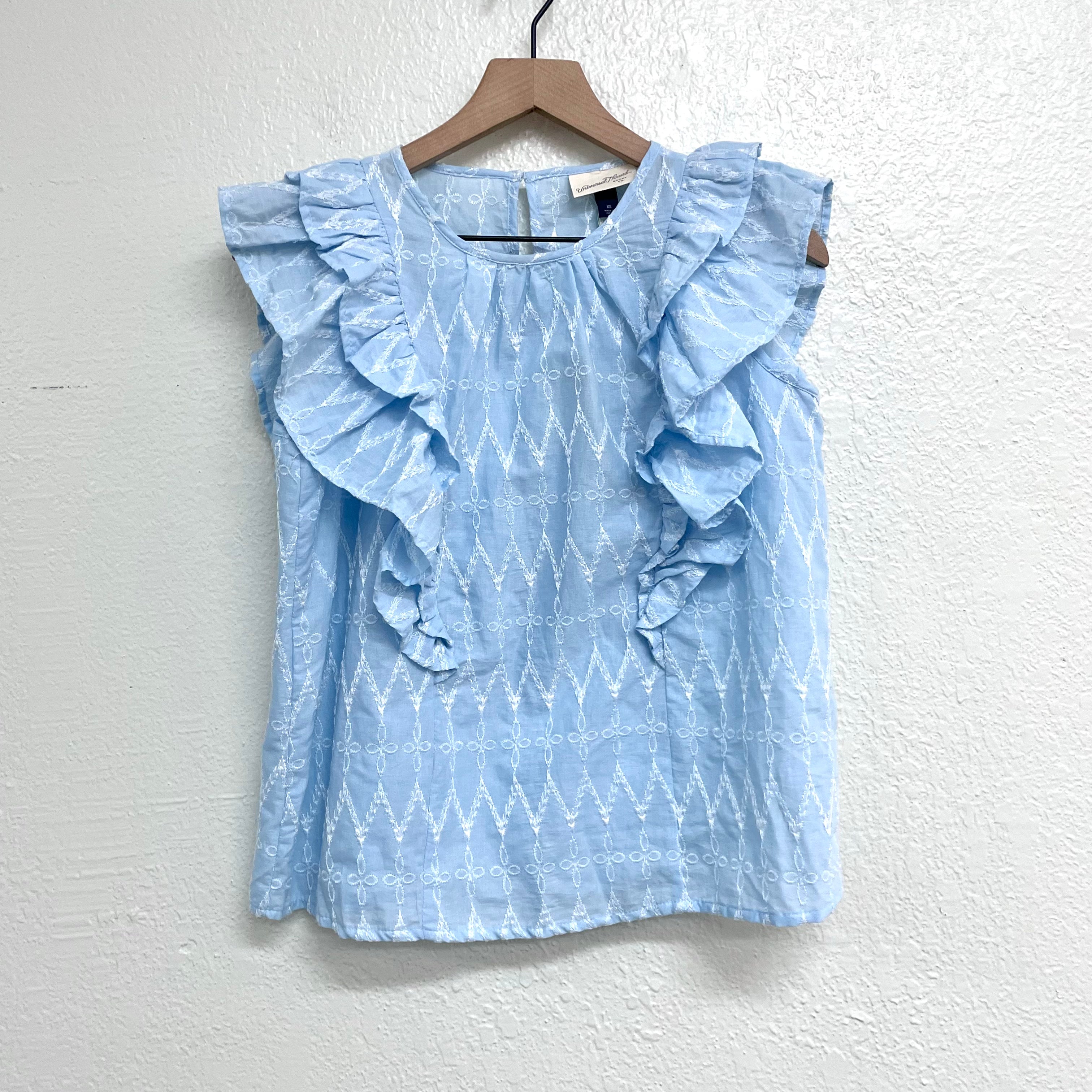 Ruffle Embroidered Top