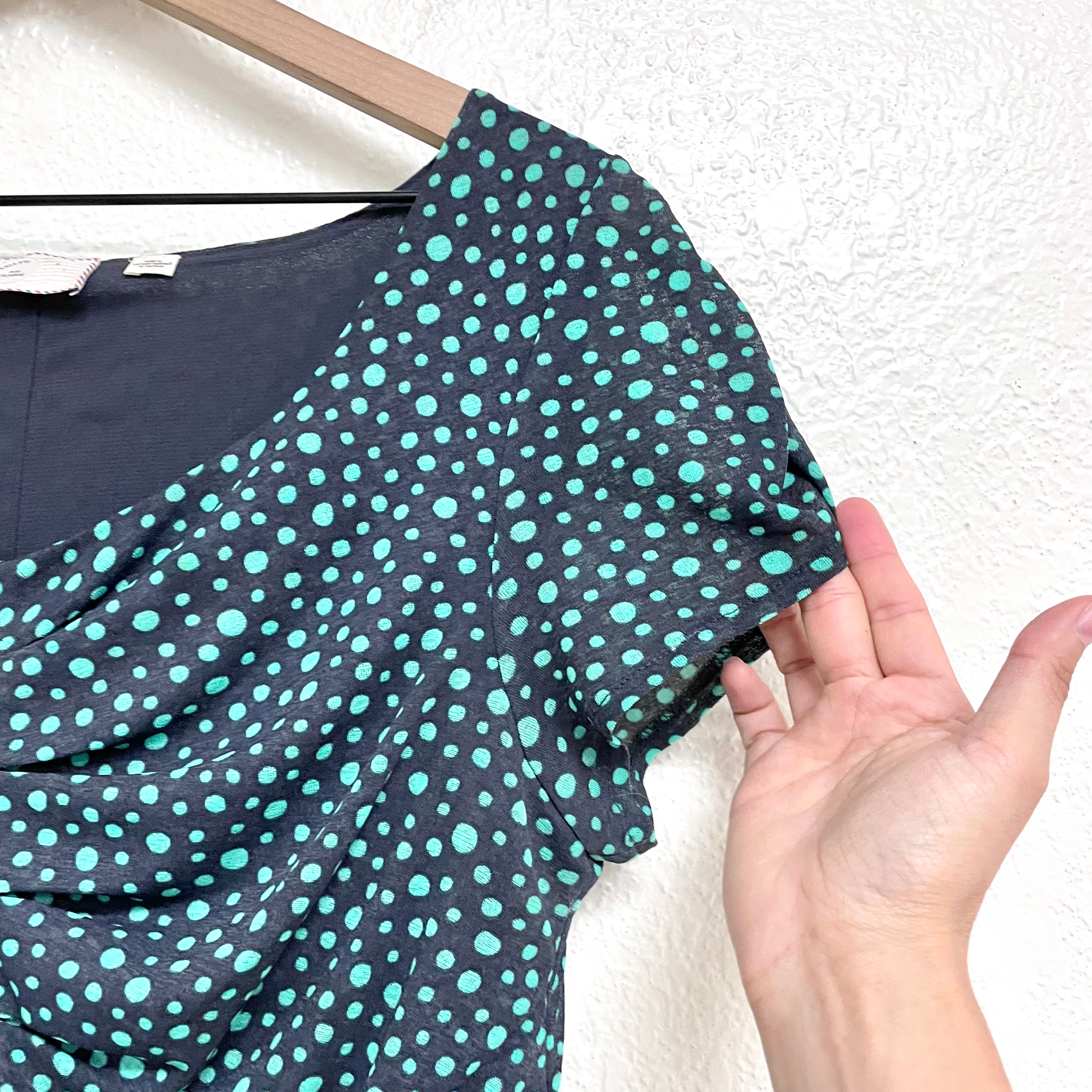 Polka Dot Peplum Top