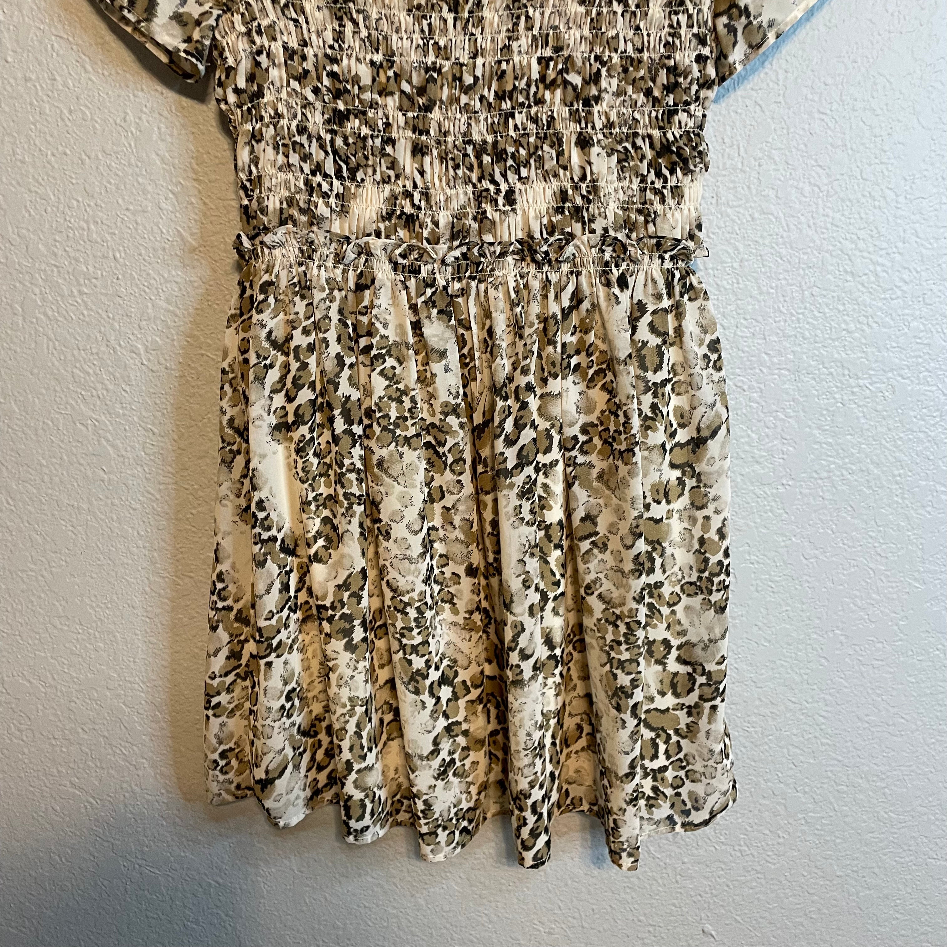 Leopard Smocked Dress