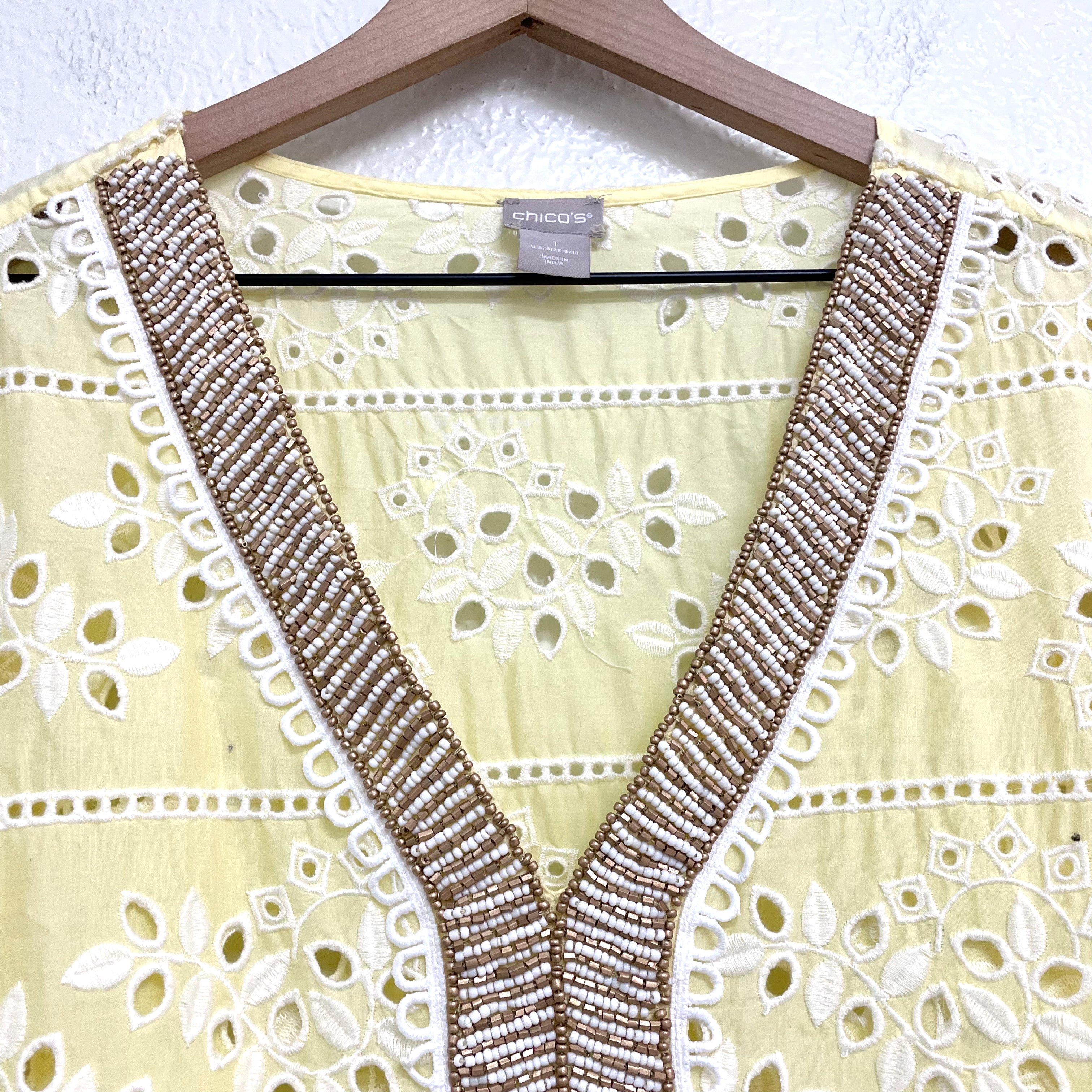 Eyelet Beaded Blouse