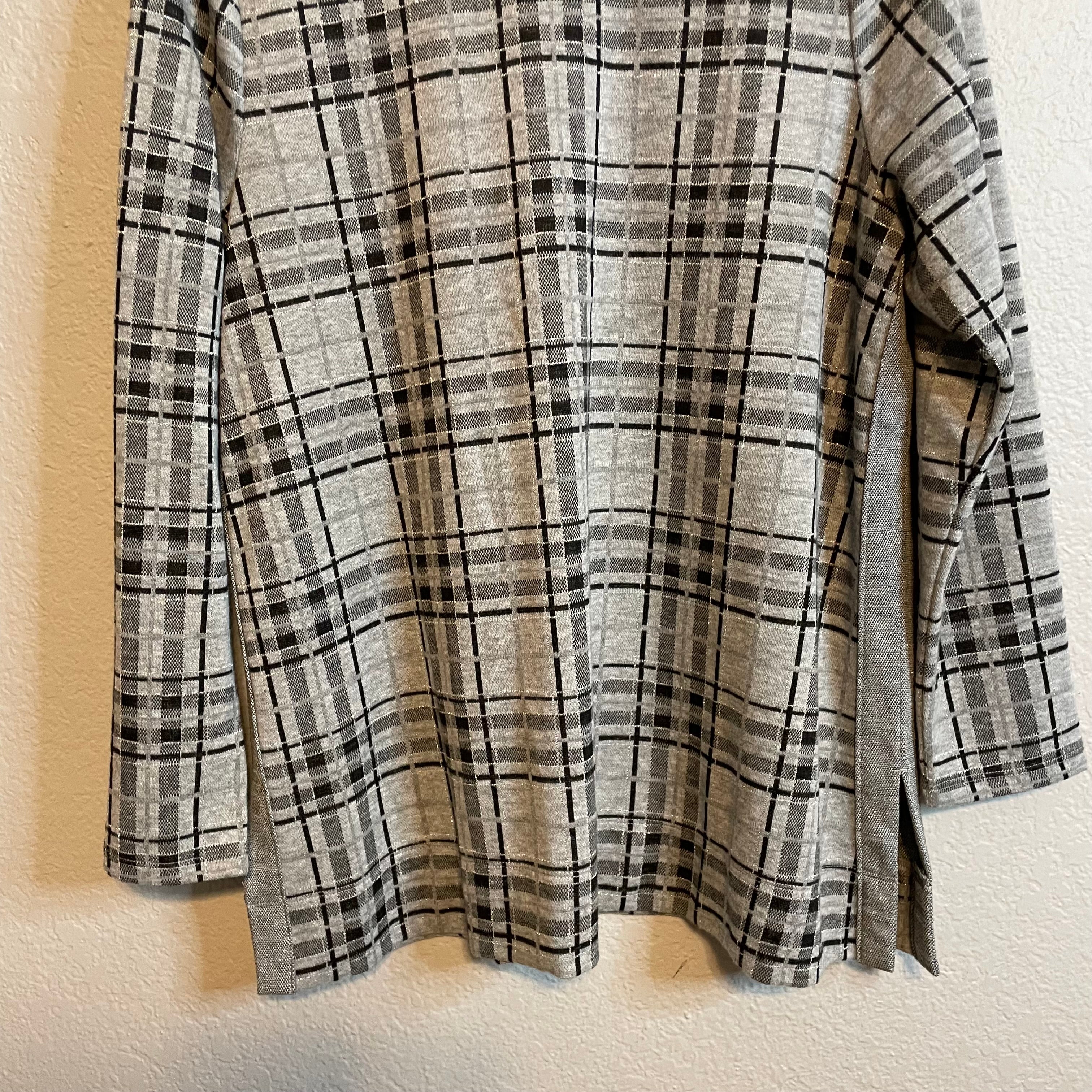 Plaid Long Sleeve Tunic