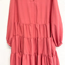 Tiered Long Sleeve Dress-5