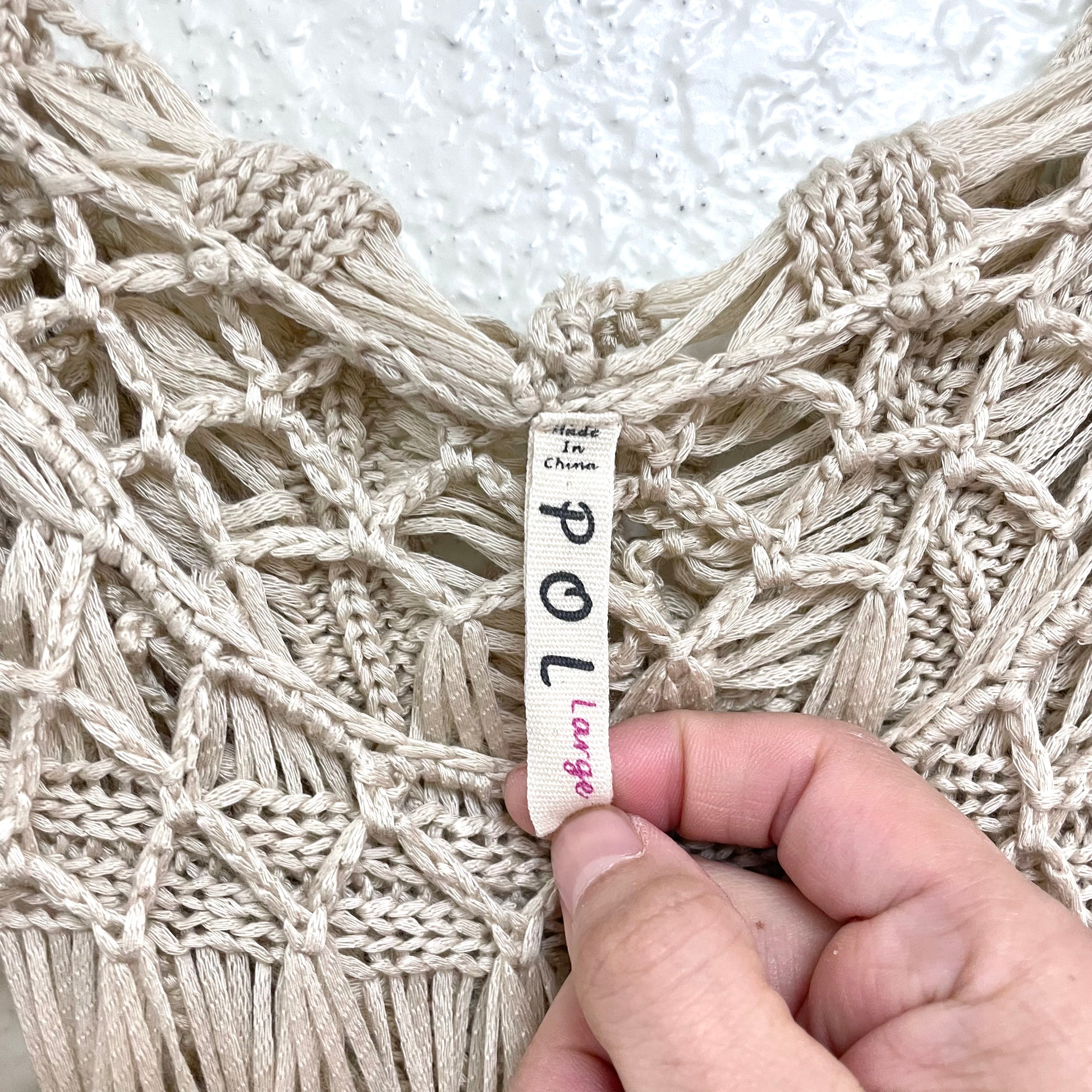 Open Knit Crochet Top