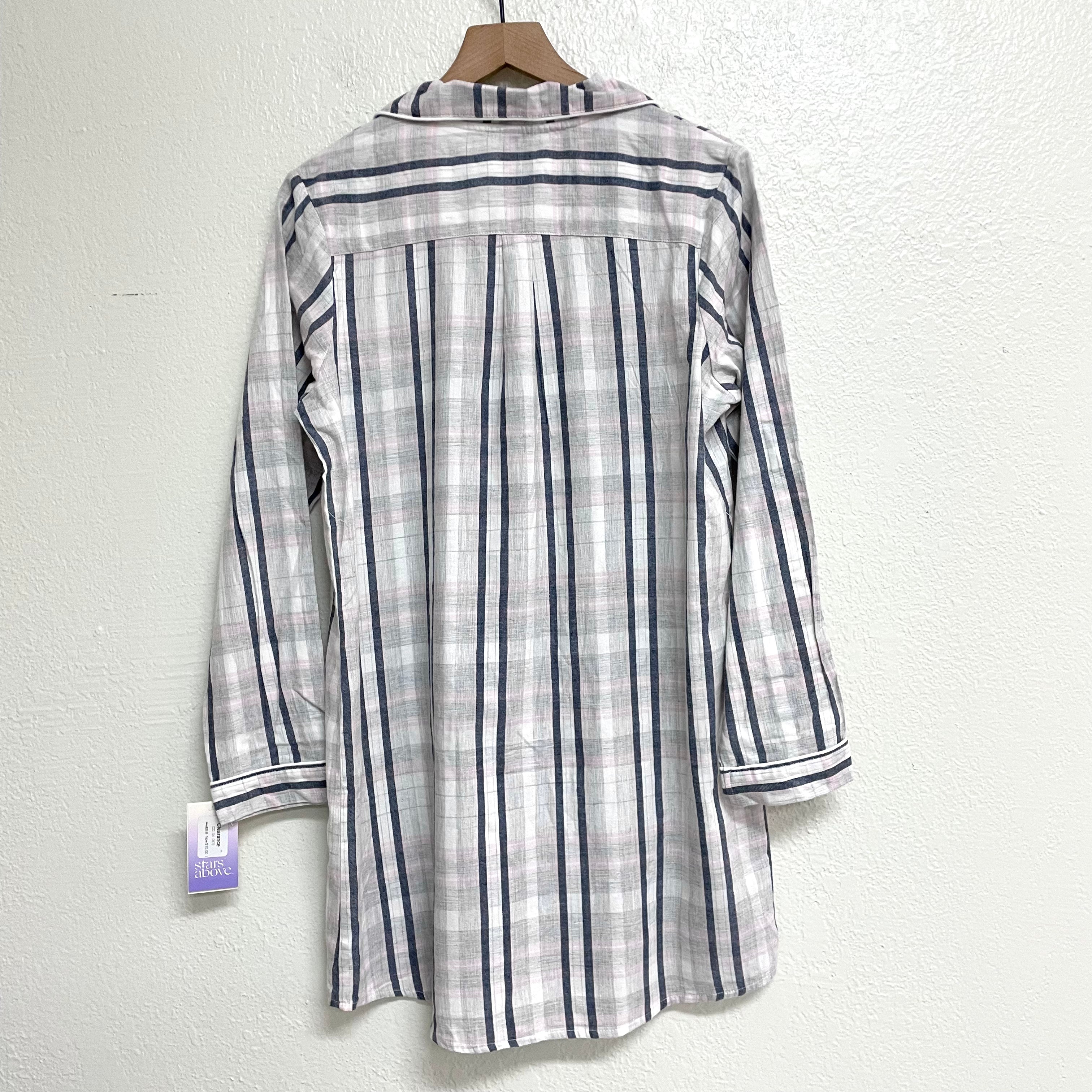 Plaid Sleep Shirt Dress