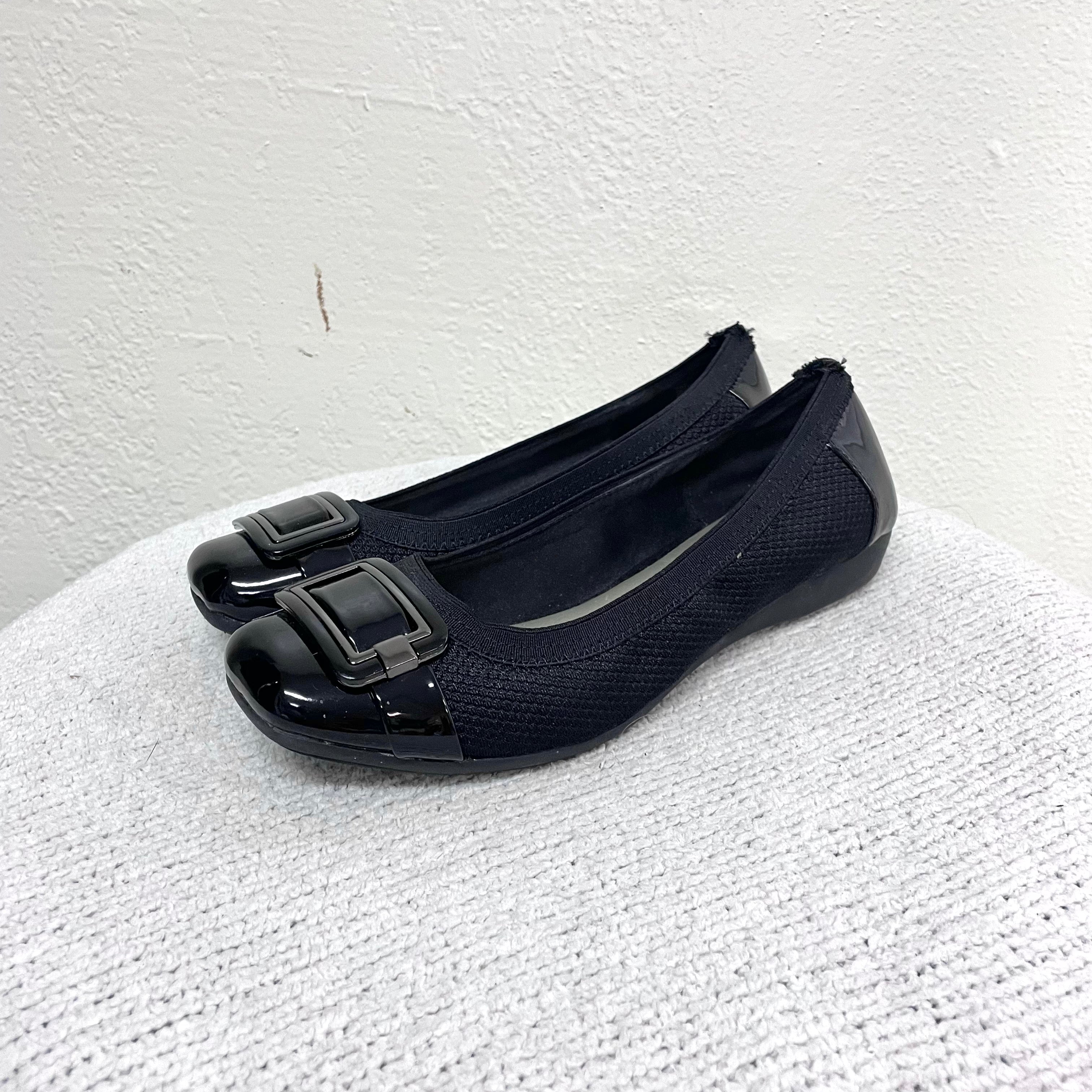 Fabric Upper Buckle Flats