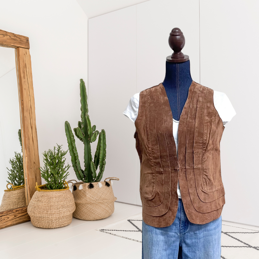 Leather Suede Vest