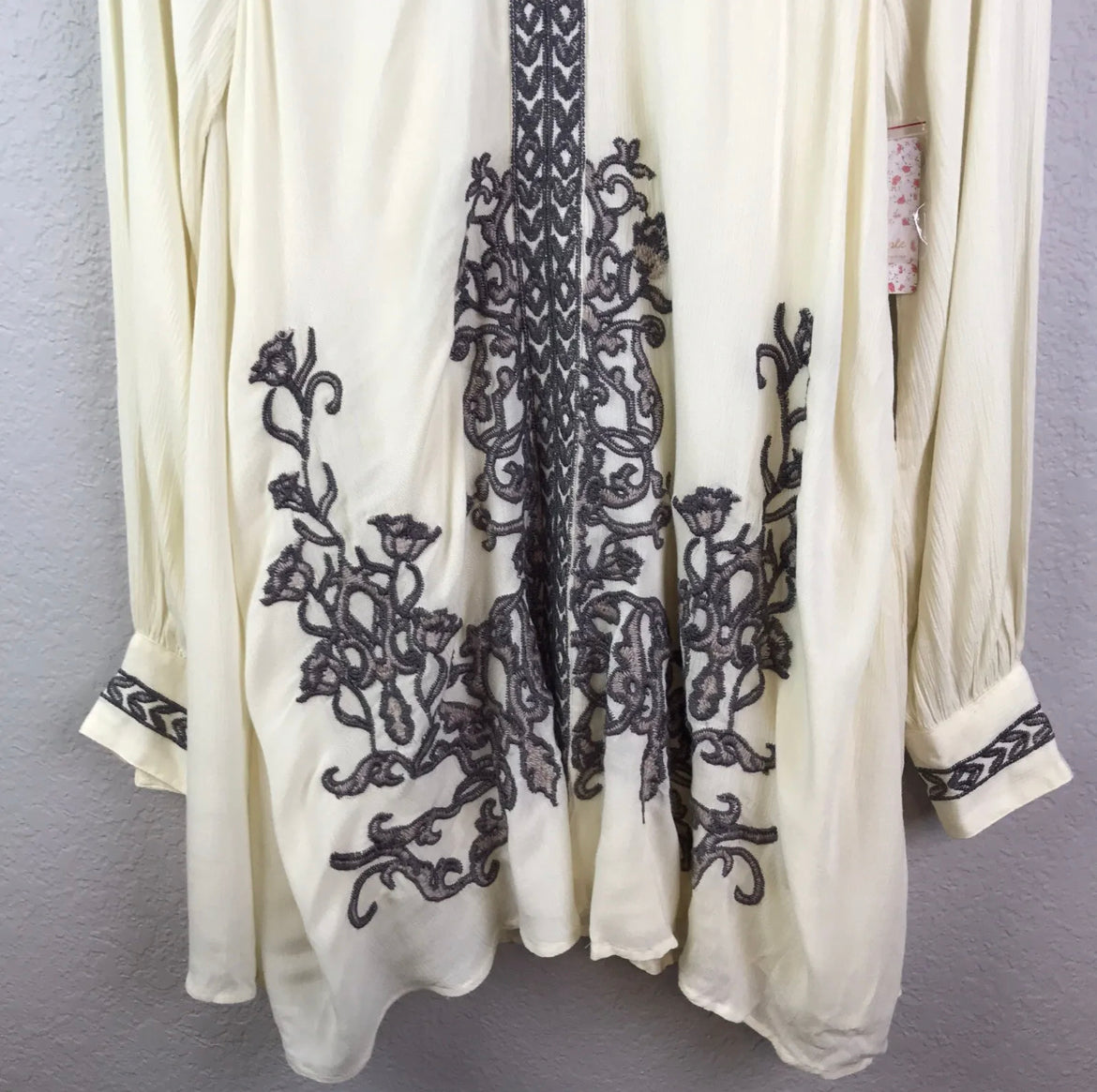 Embroidered Long Sleeve Dress