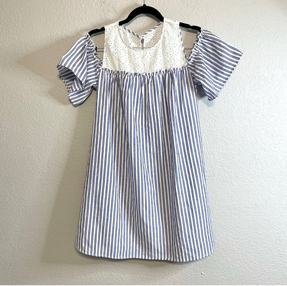 Striped Cold Shoulder Dress