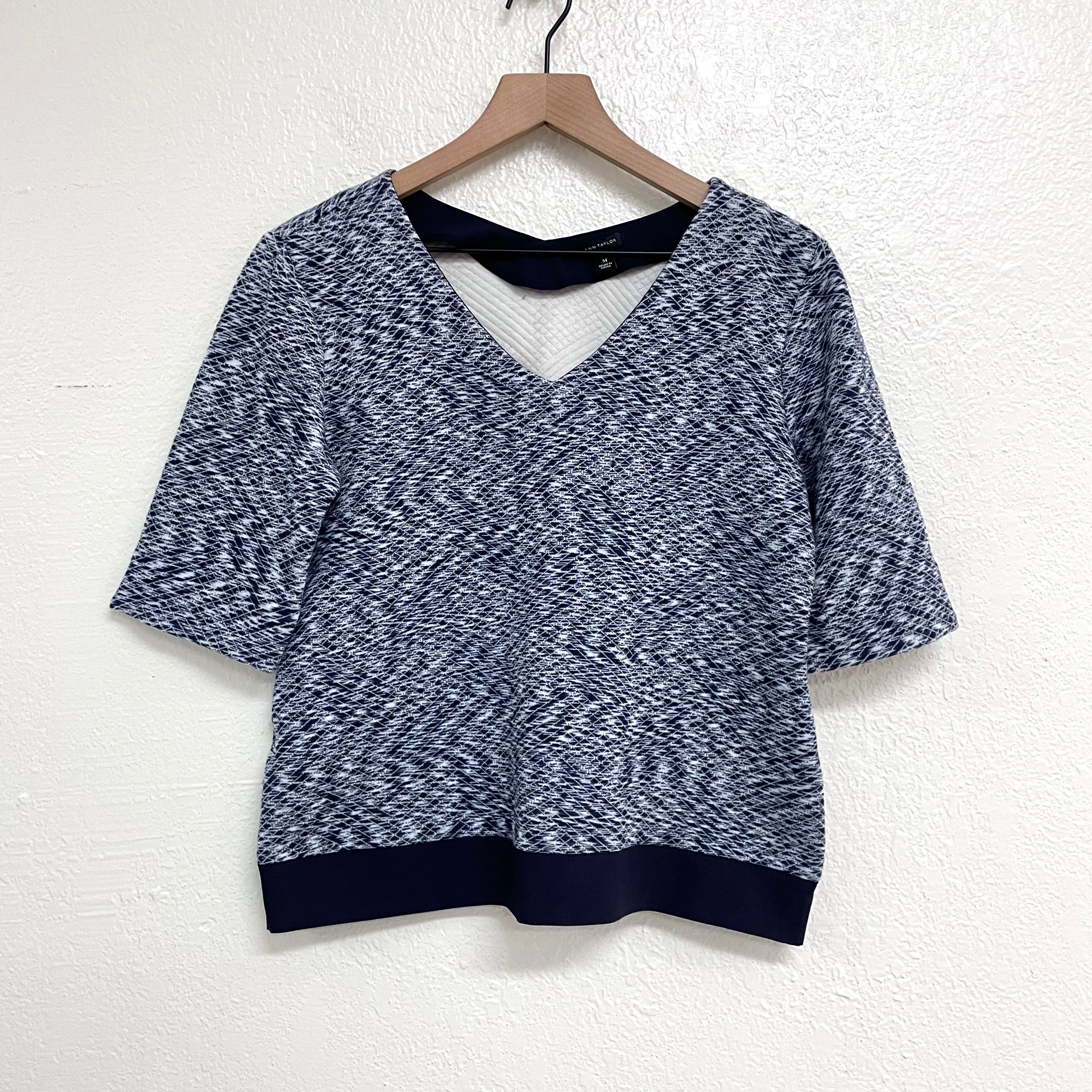 Short Sleeve Sweater Blouse