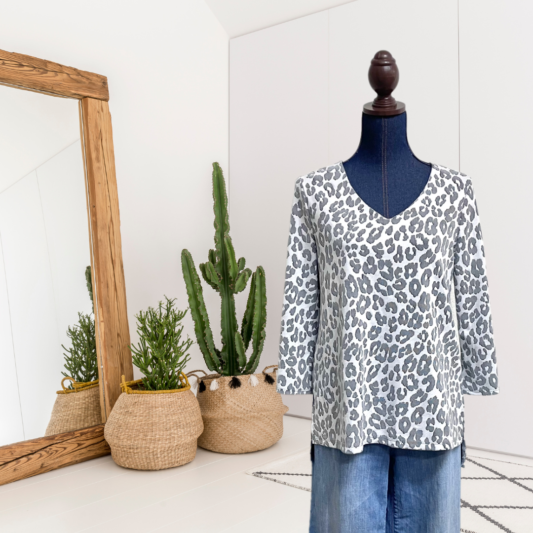 V-Neck Leopard Top