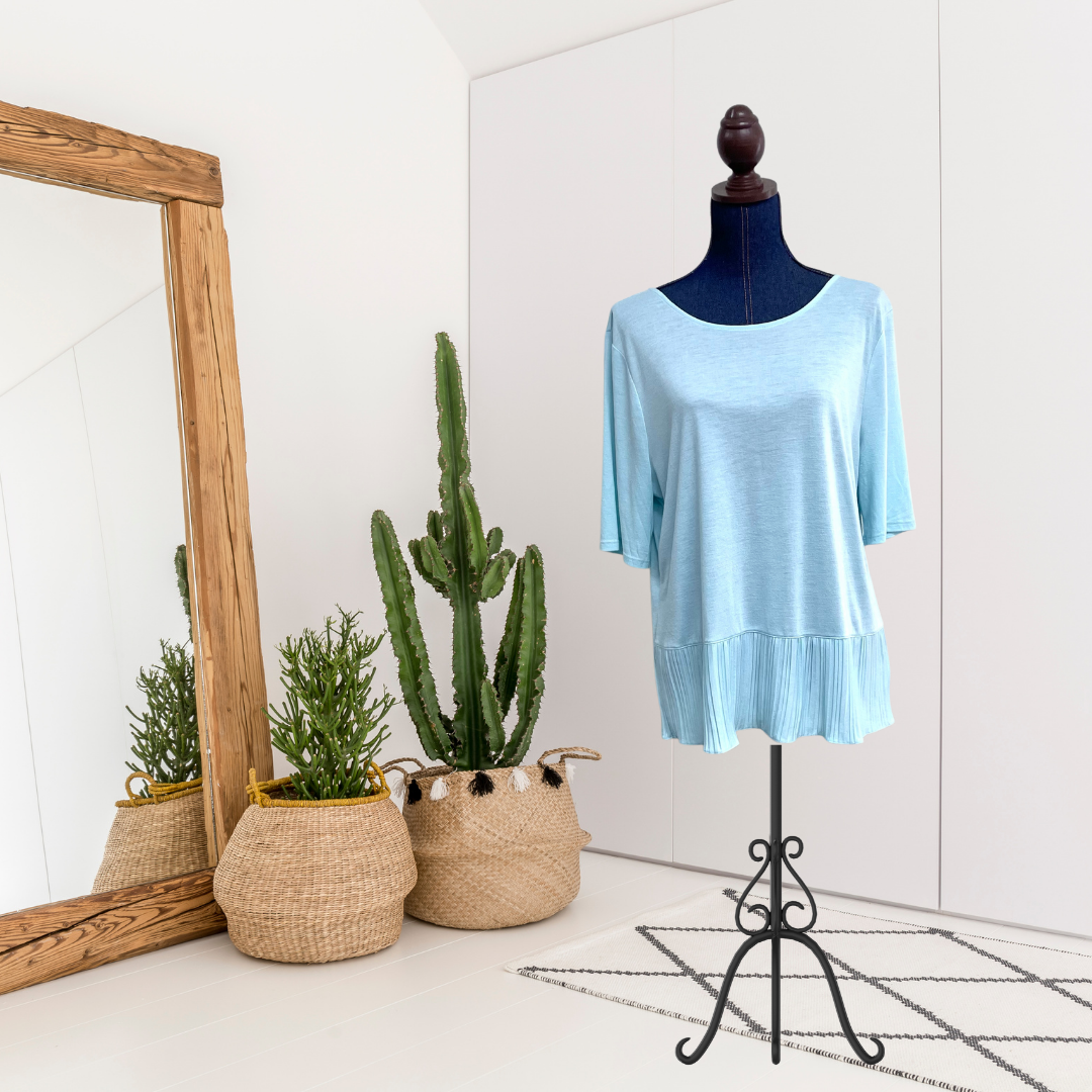 Pleat Hem Blouse