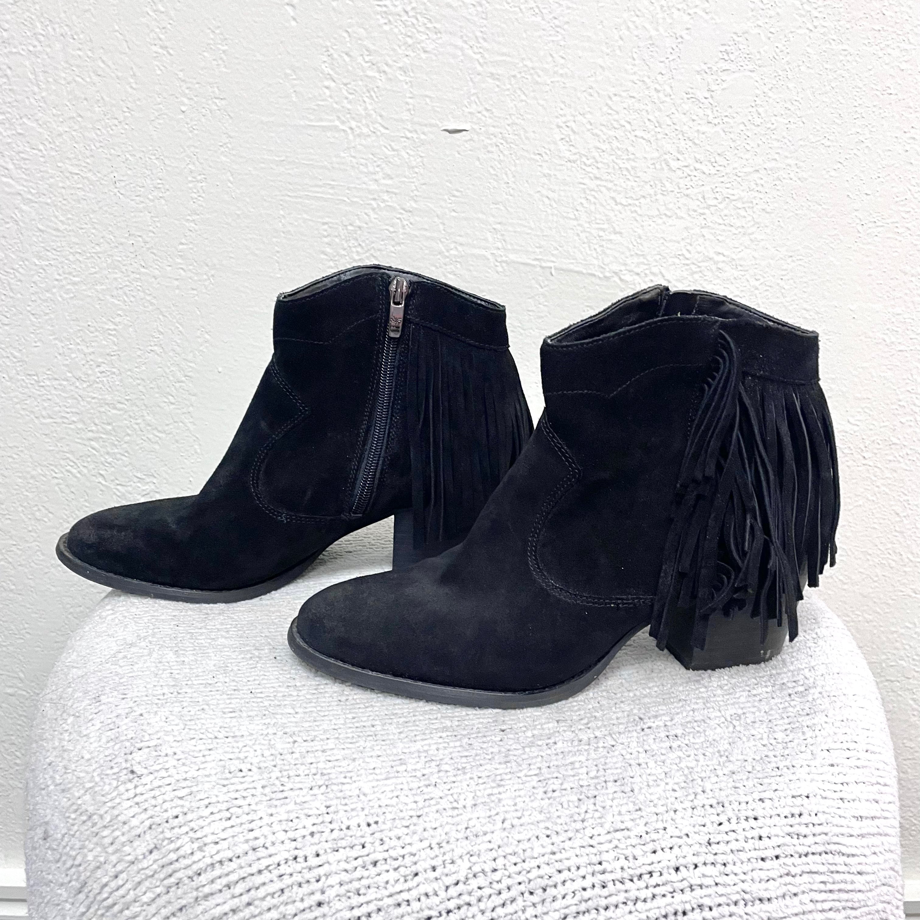 Fringe Heel Booties