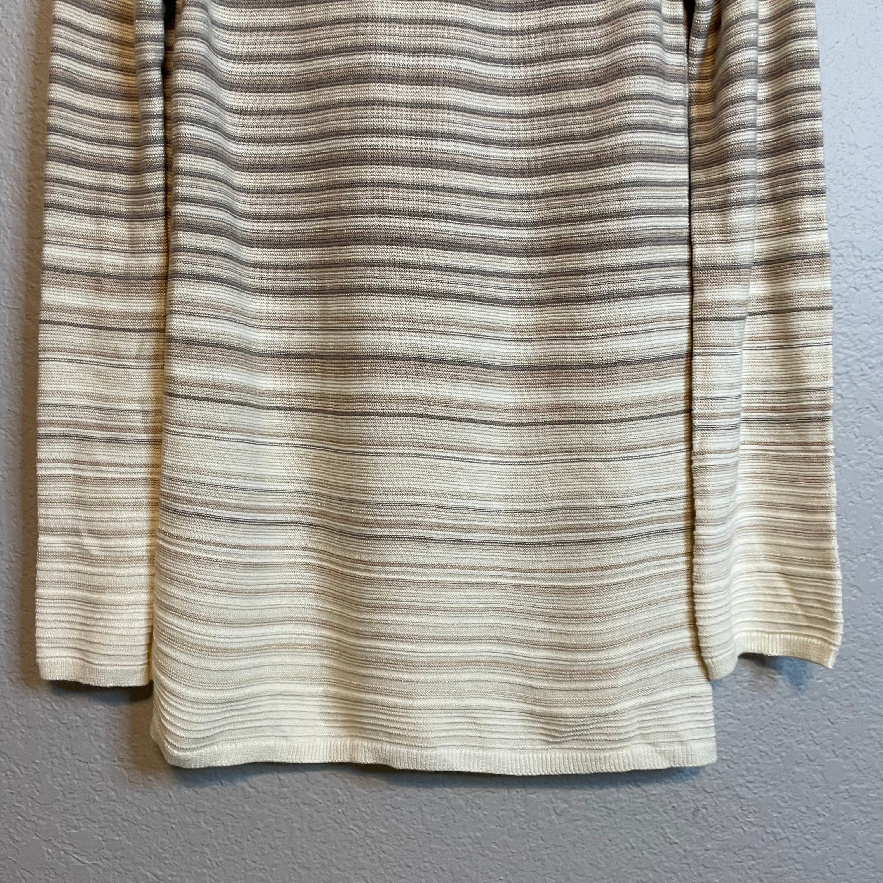 Striped Cowl Neck Sweater