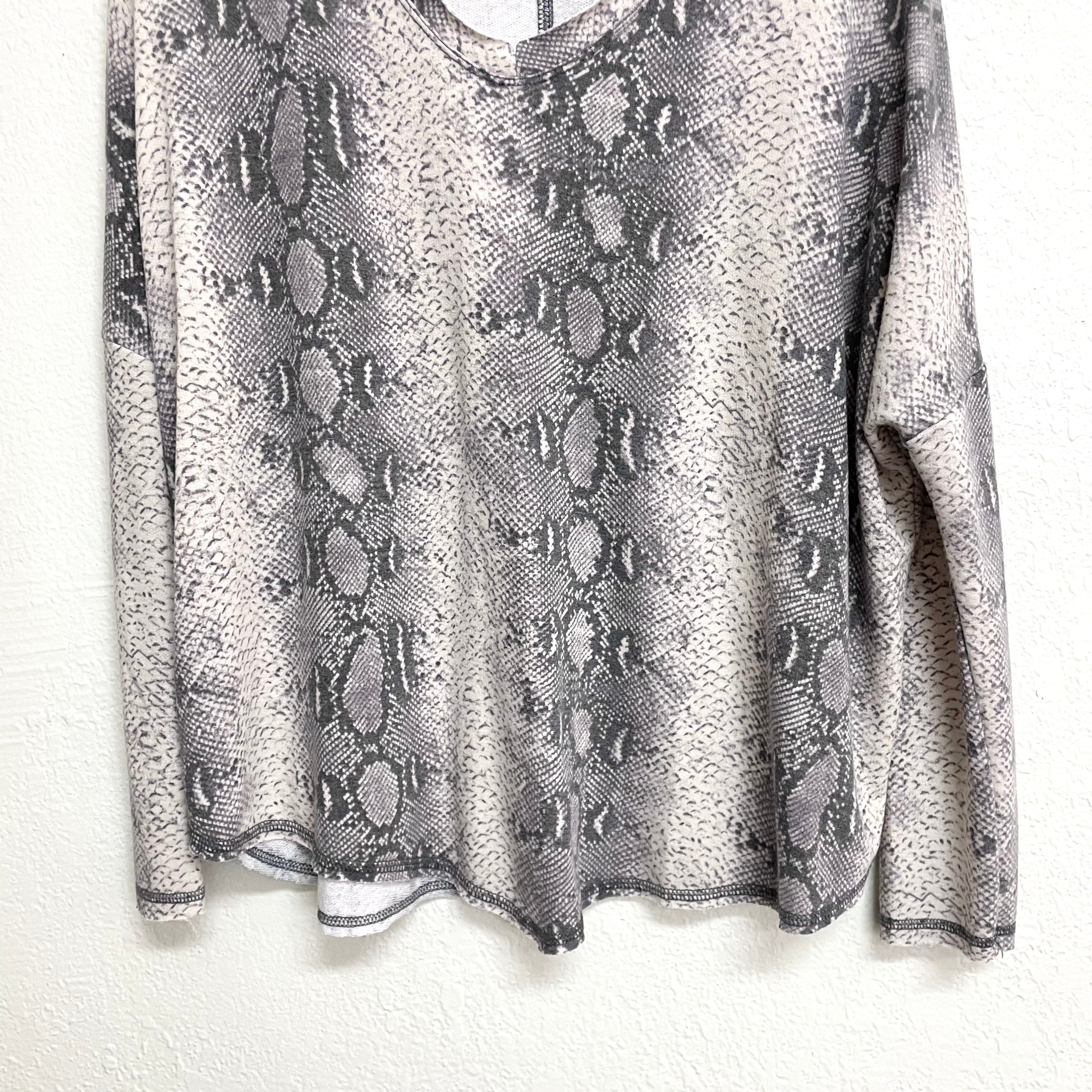 Snakeskin Print Sweater