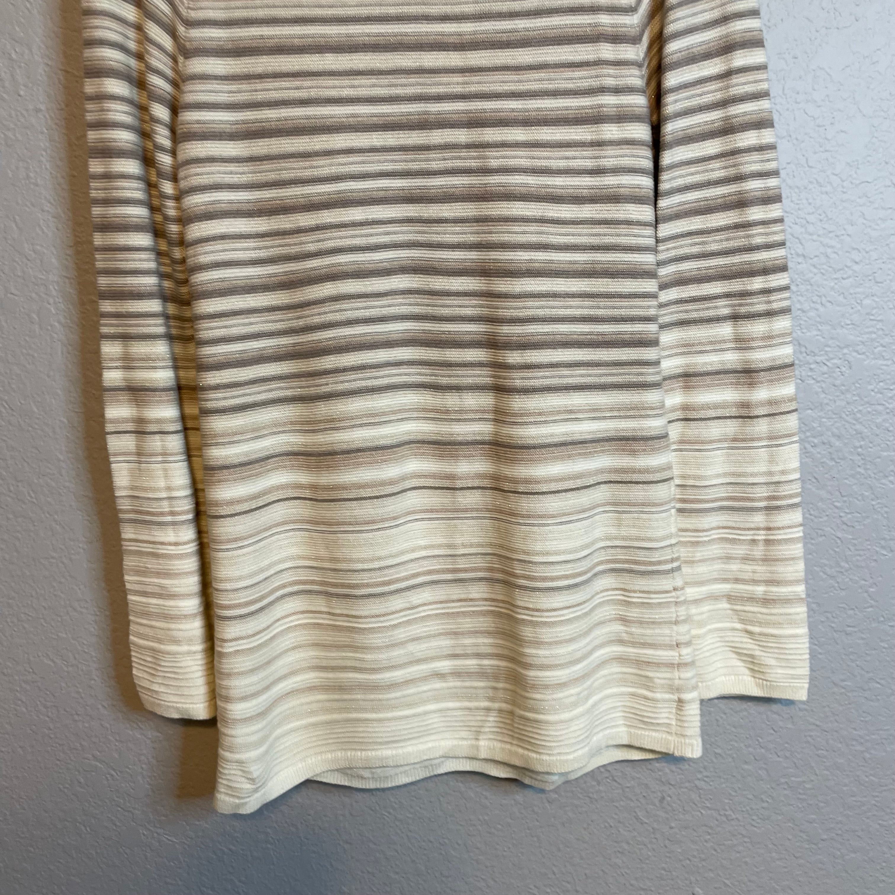 Striped Cowl Neck Sweater