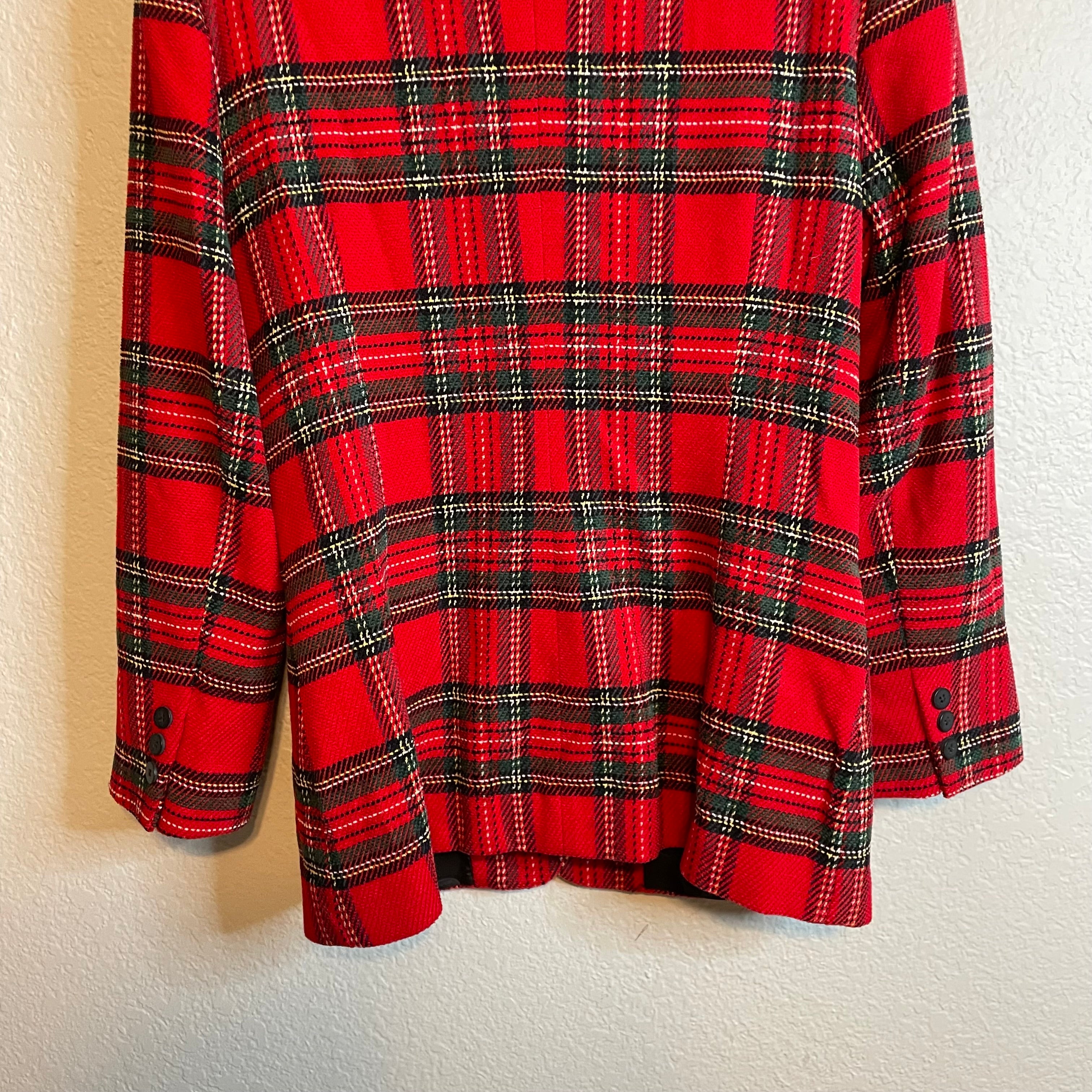 Plaid Holiday Blazer Jacket