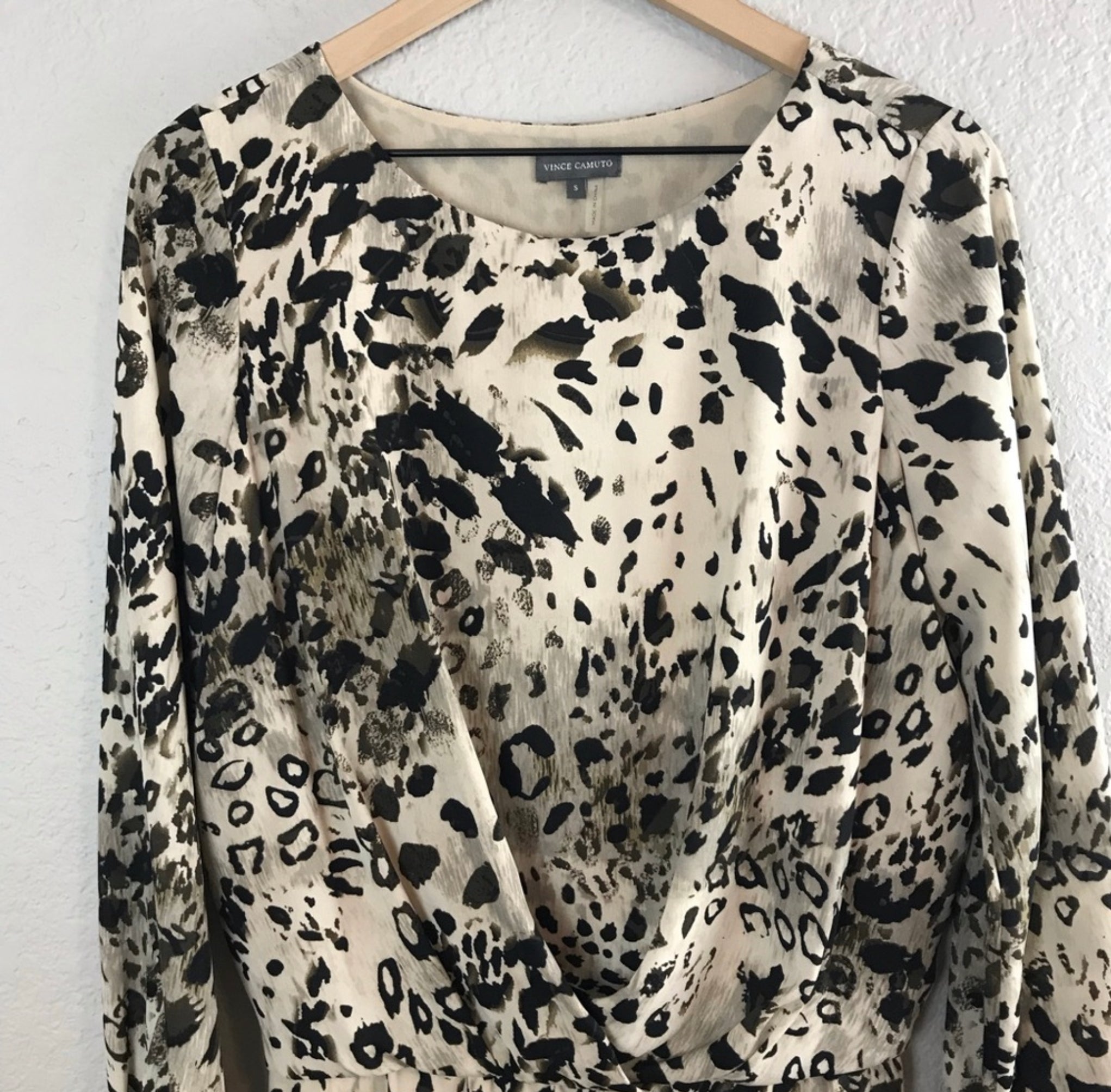 Leopard Print Long Sleeve Dress