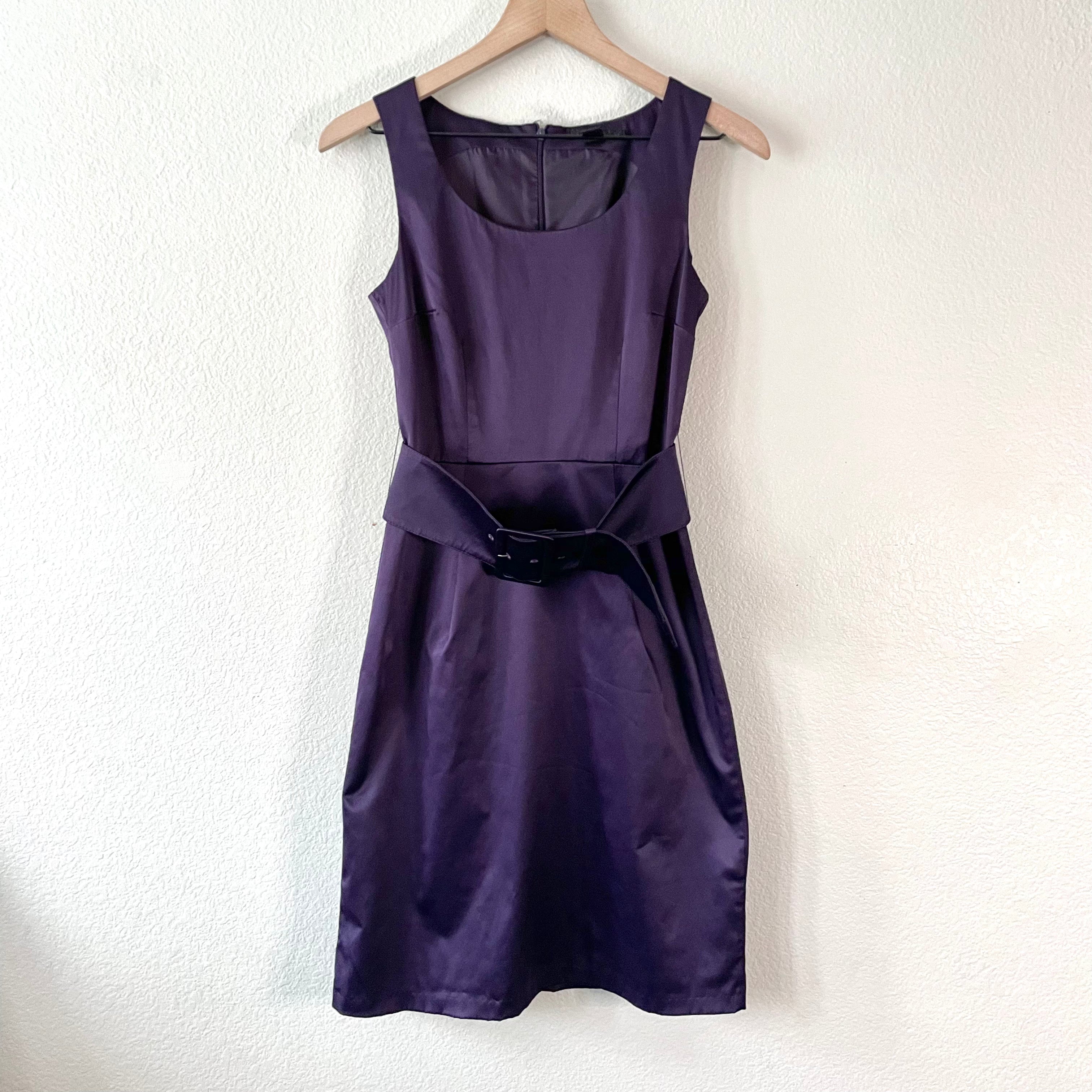 Satin Belted Dress