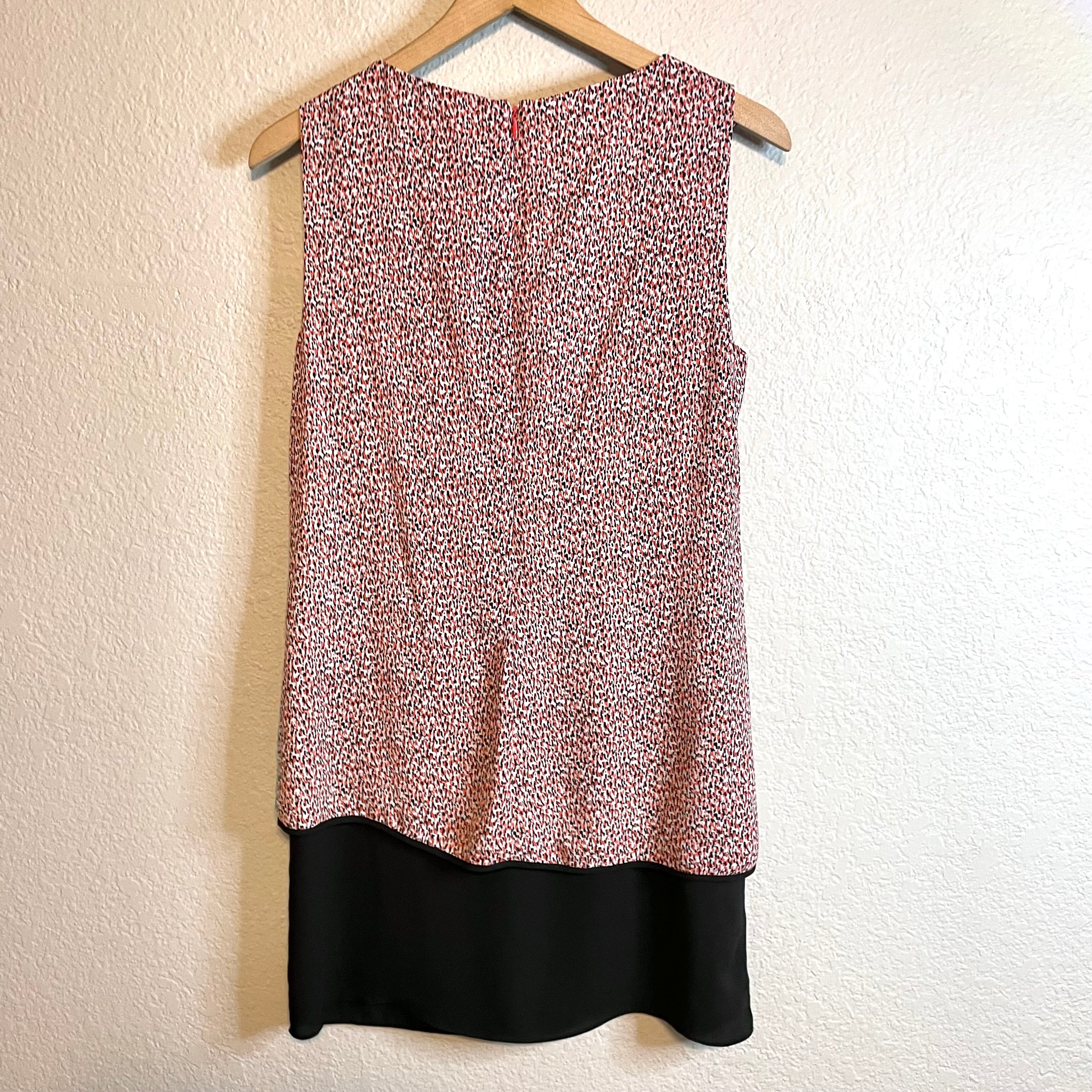 Colorblock Print Shift Dress