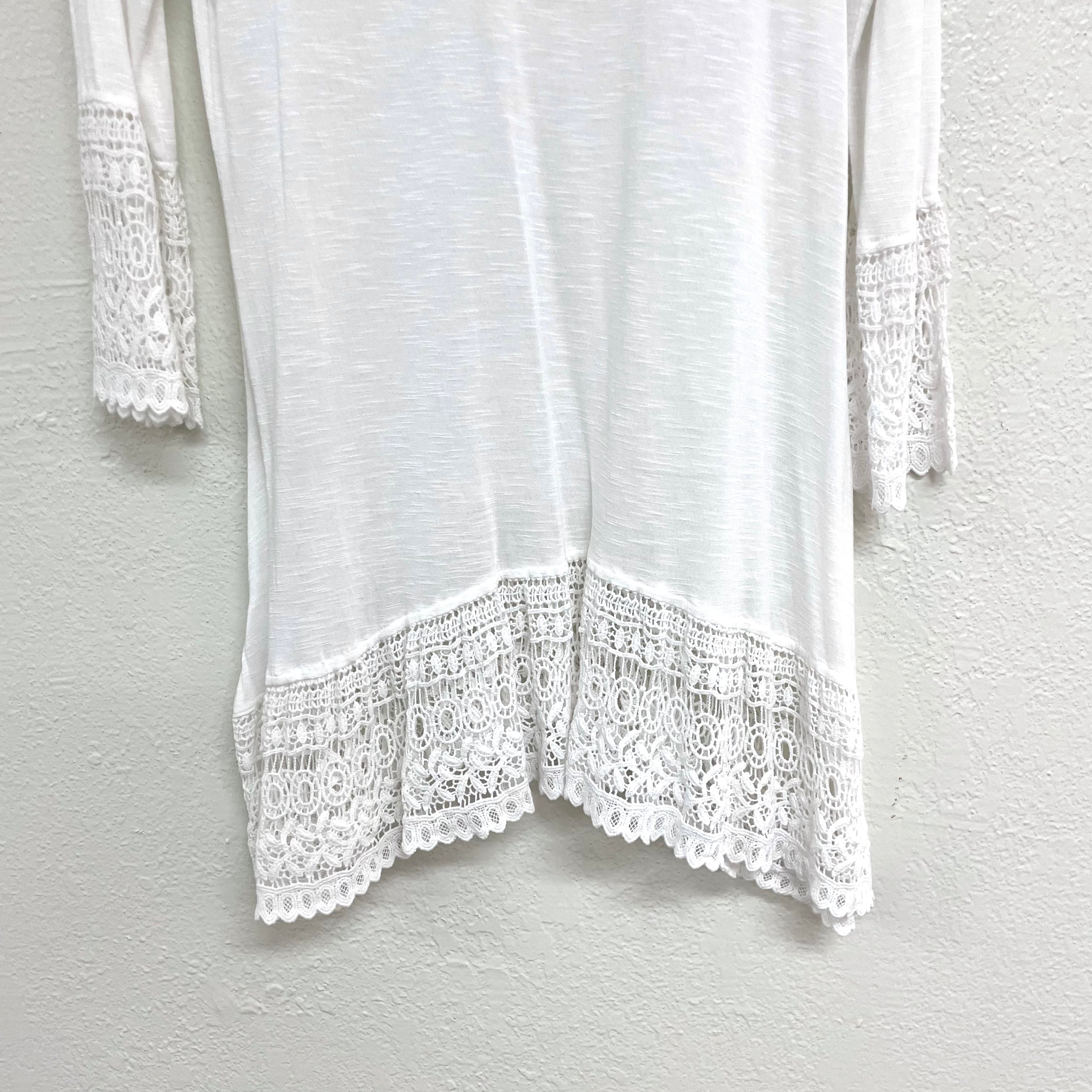 Lace Trim Tunic Top