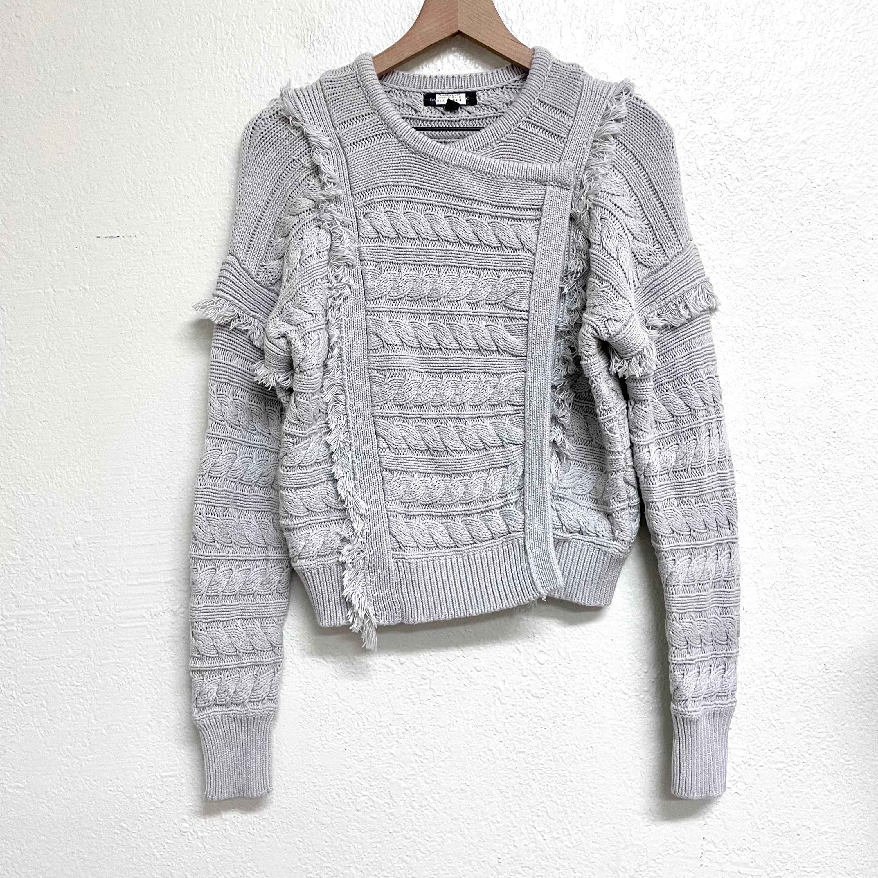 Cable Knit Moto Sweater Jacket