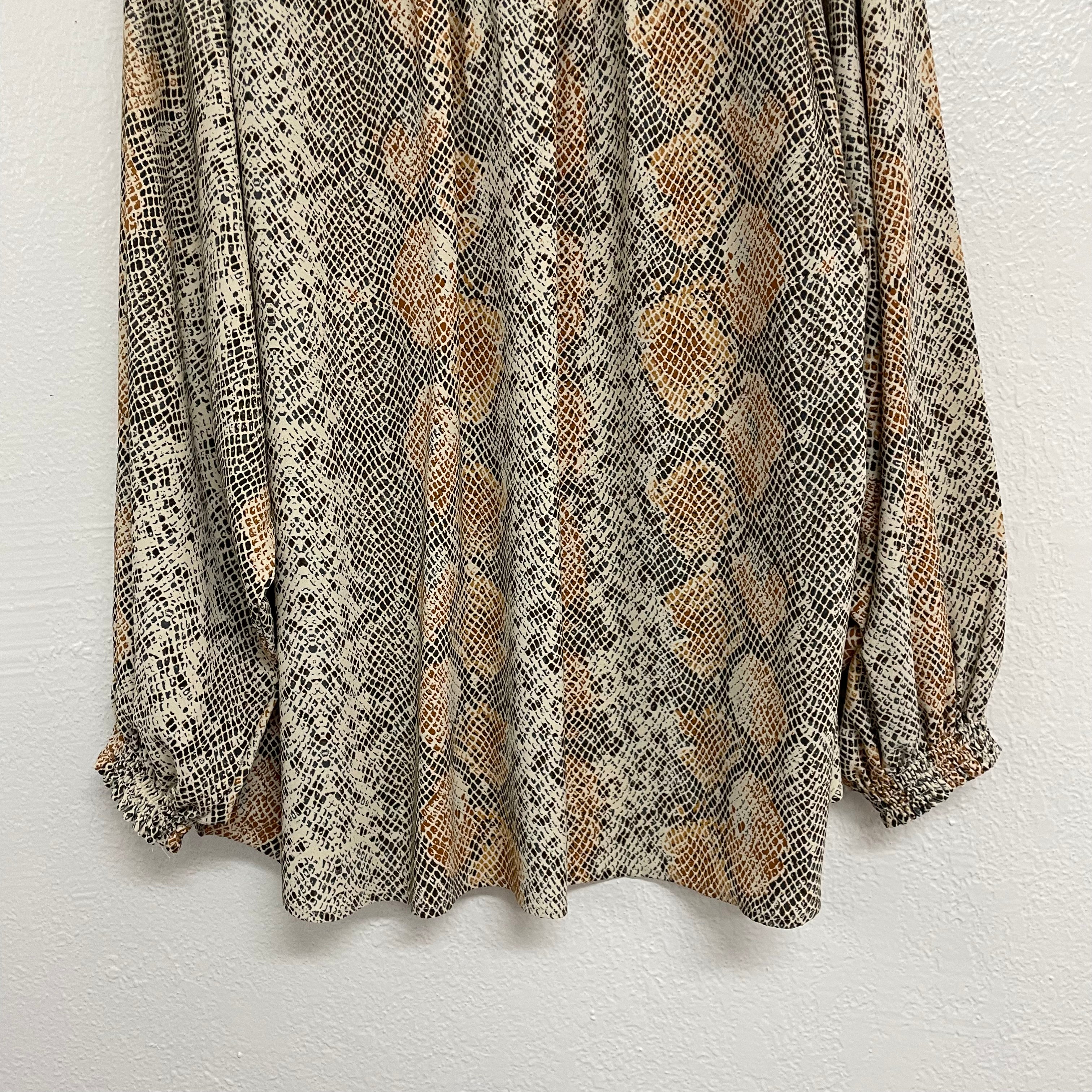 Snakeskin Print Blouse