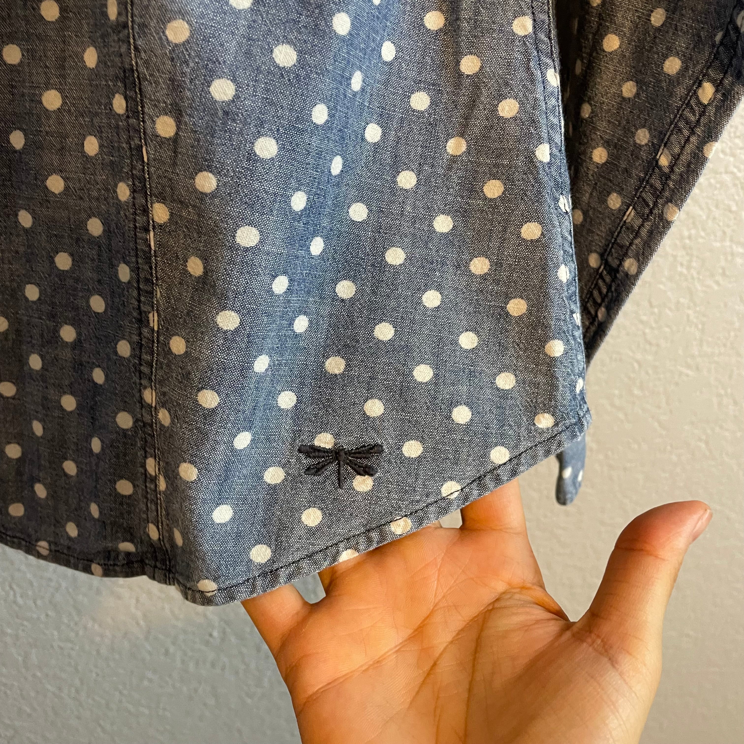 Polka Dot Button Down Top