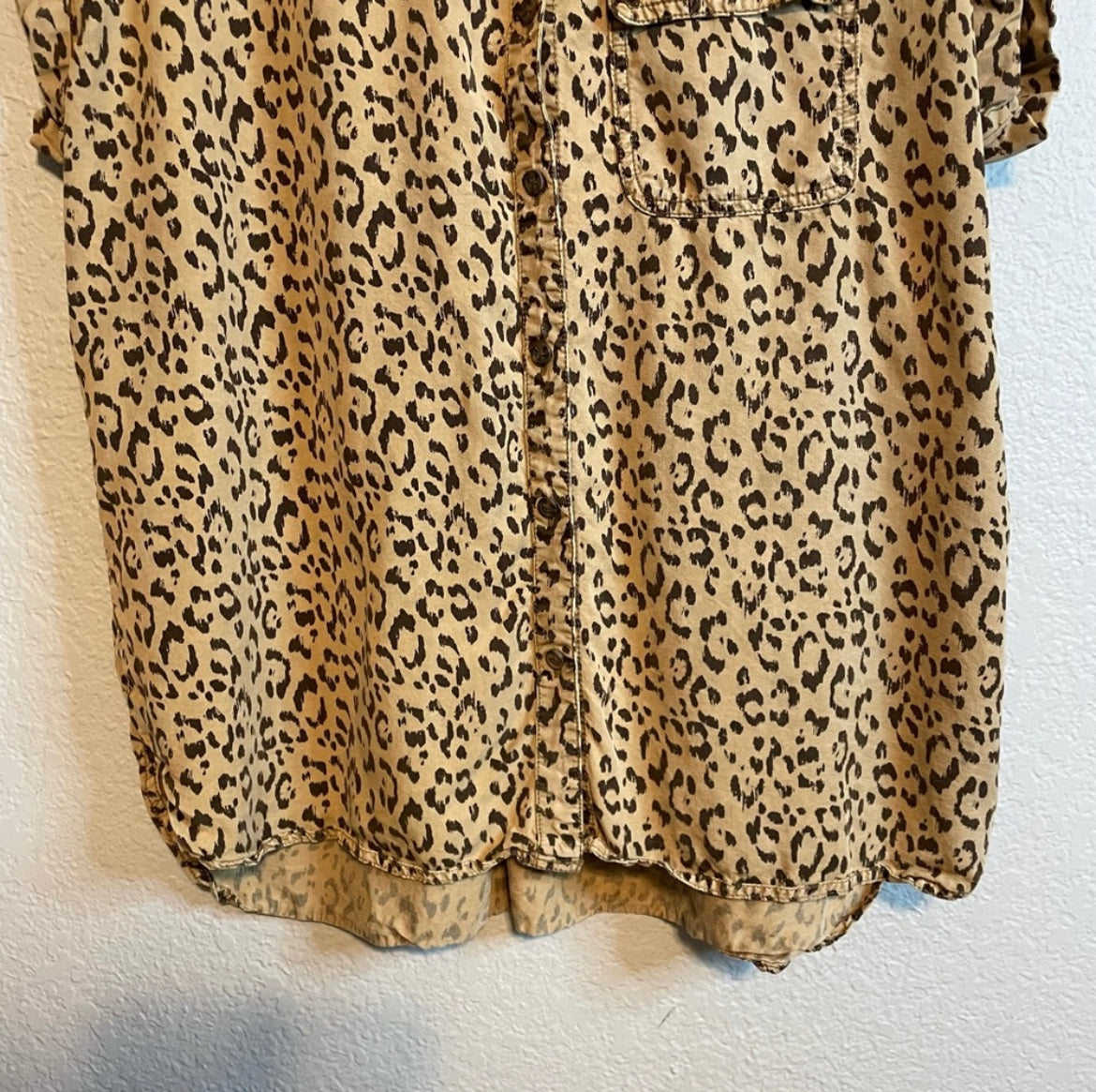 Leopard Button Down Top