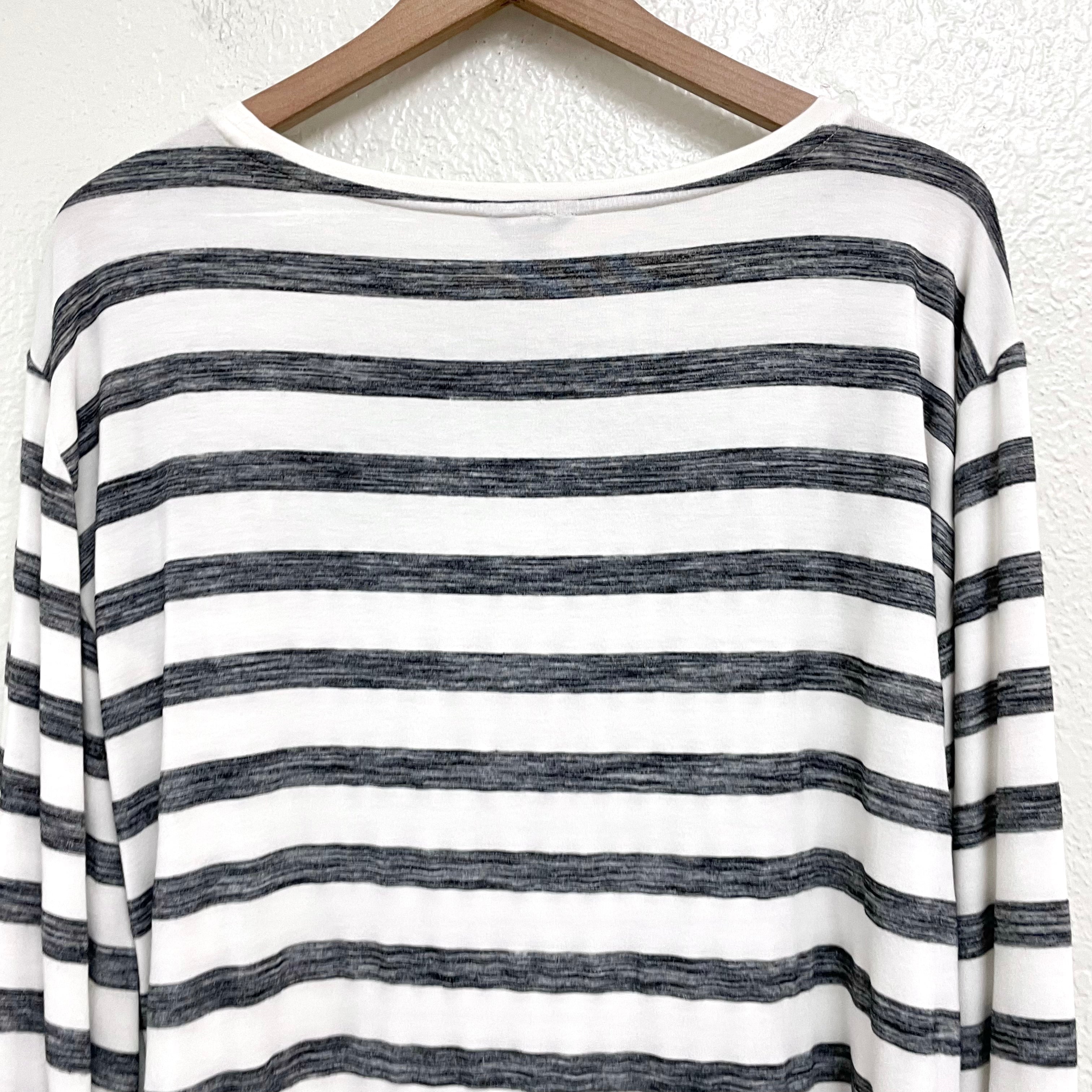 Striped Bow Sleeve Top