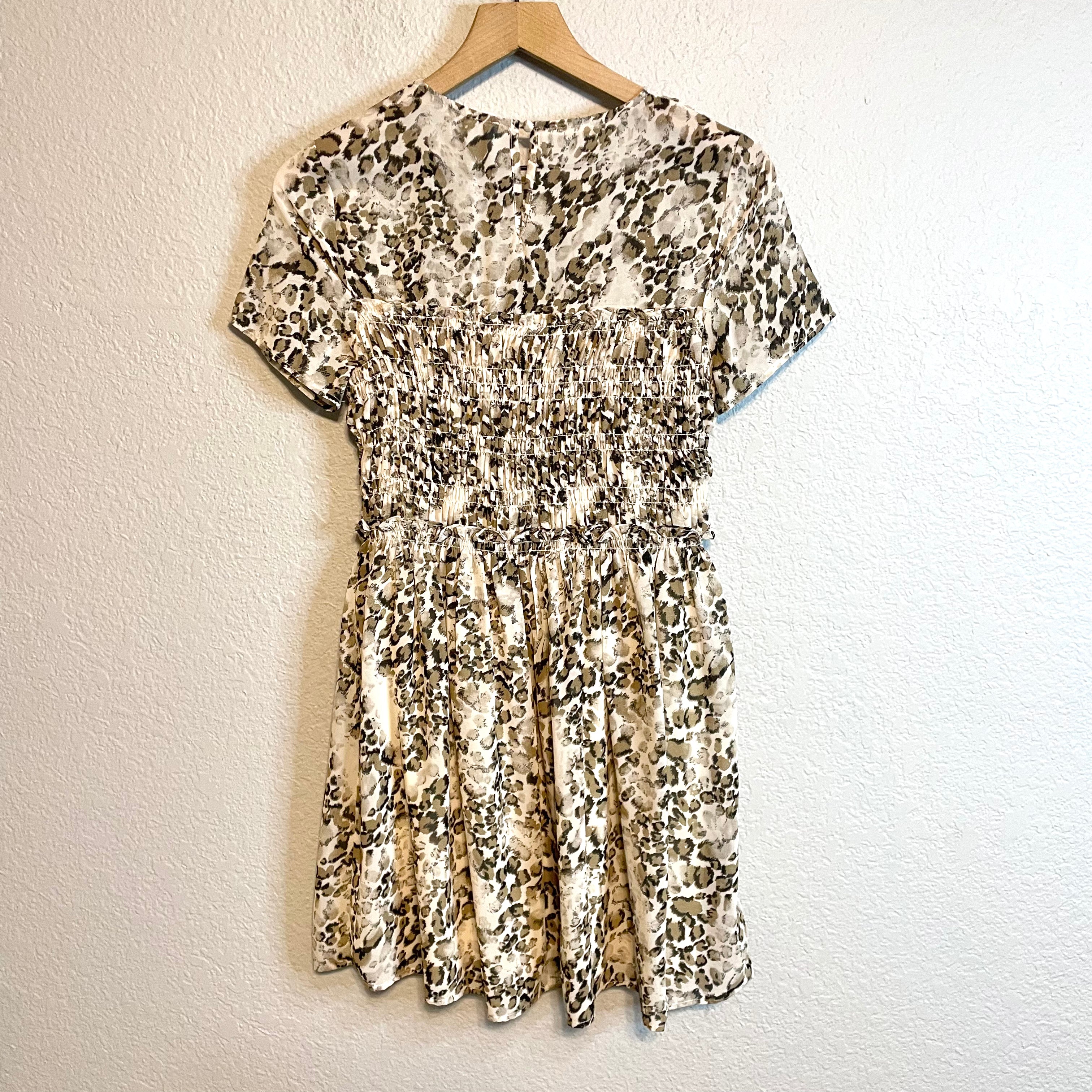 Leopard Smocked Dress