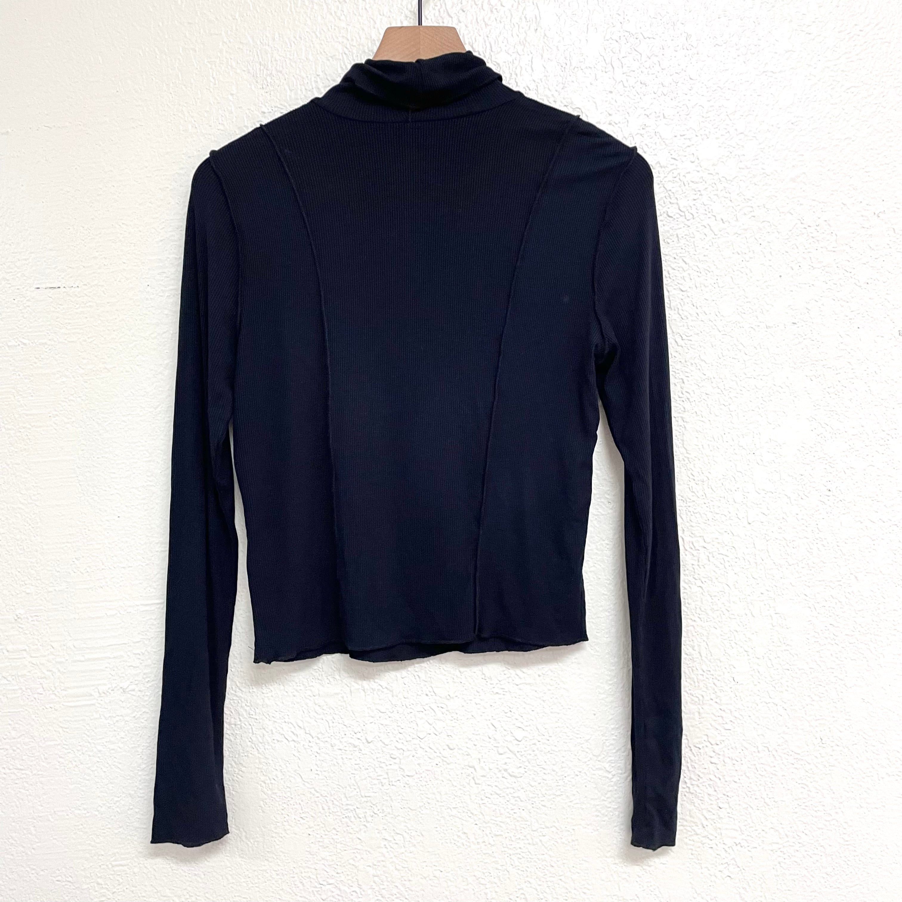 Mock Neck Ribbed Top