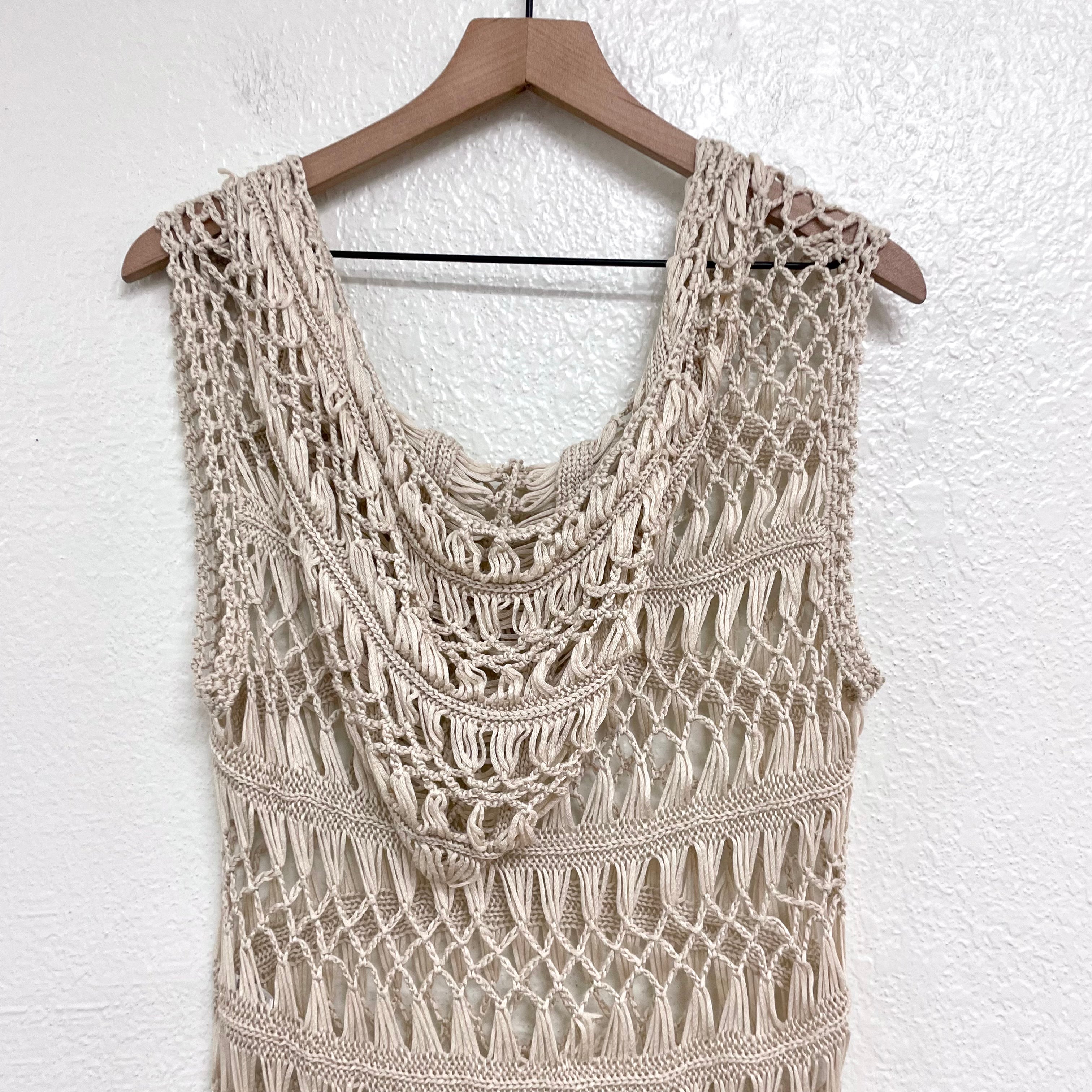 Open Knit Crochet Top