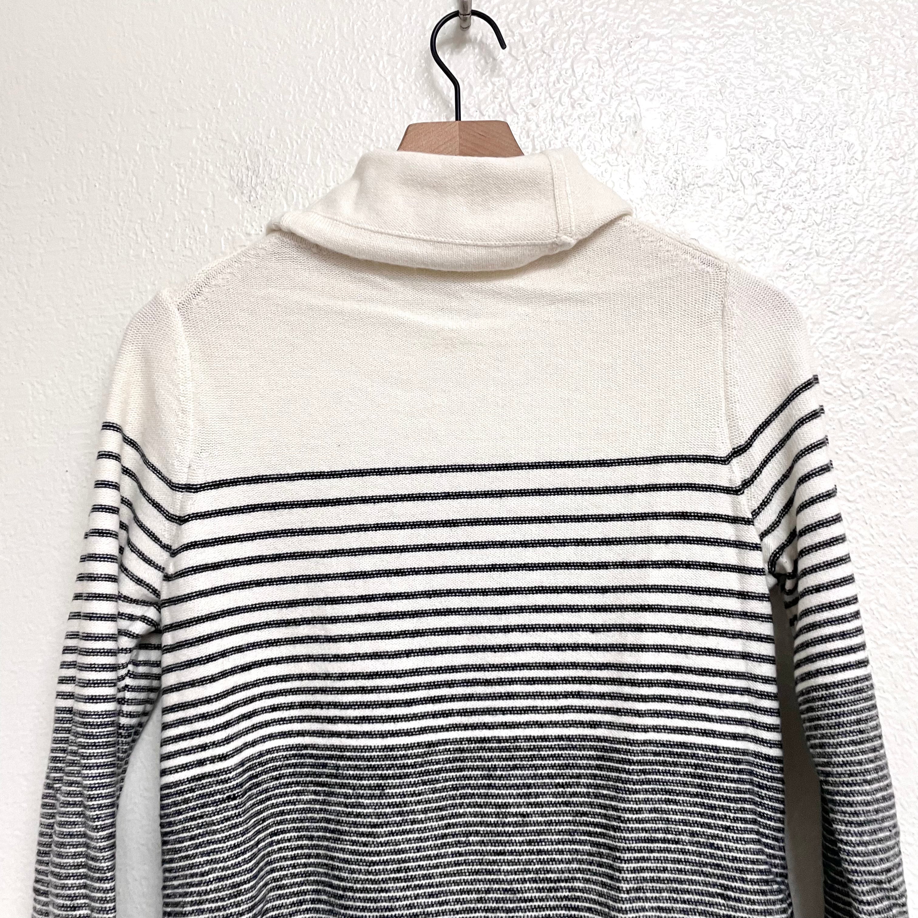 Cowl Neck Striped Sweater