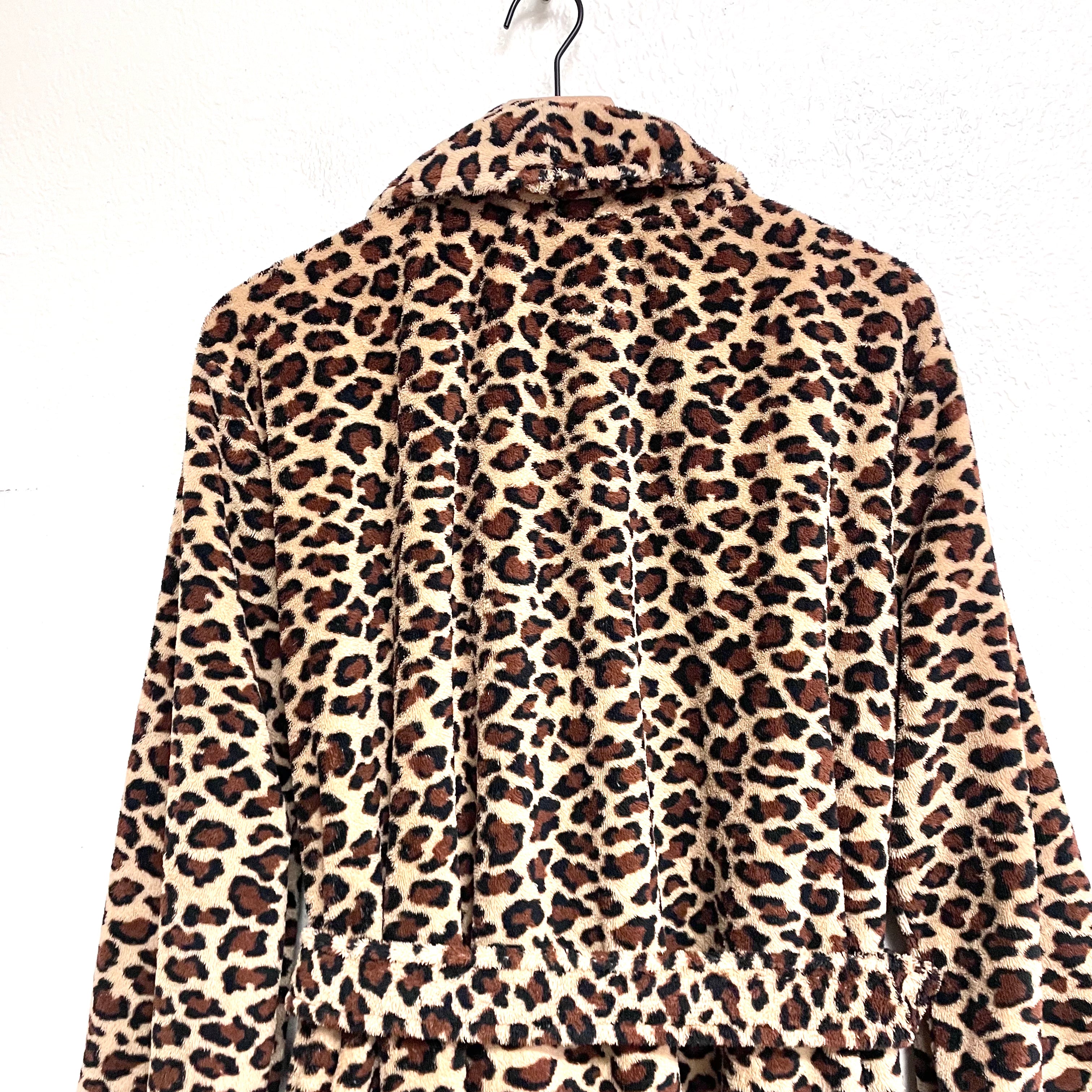 Plush Leopard Robe