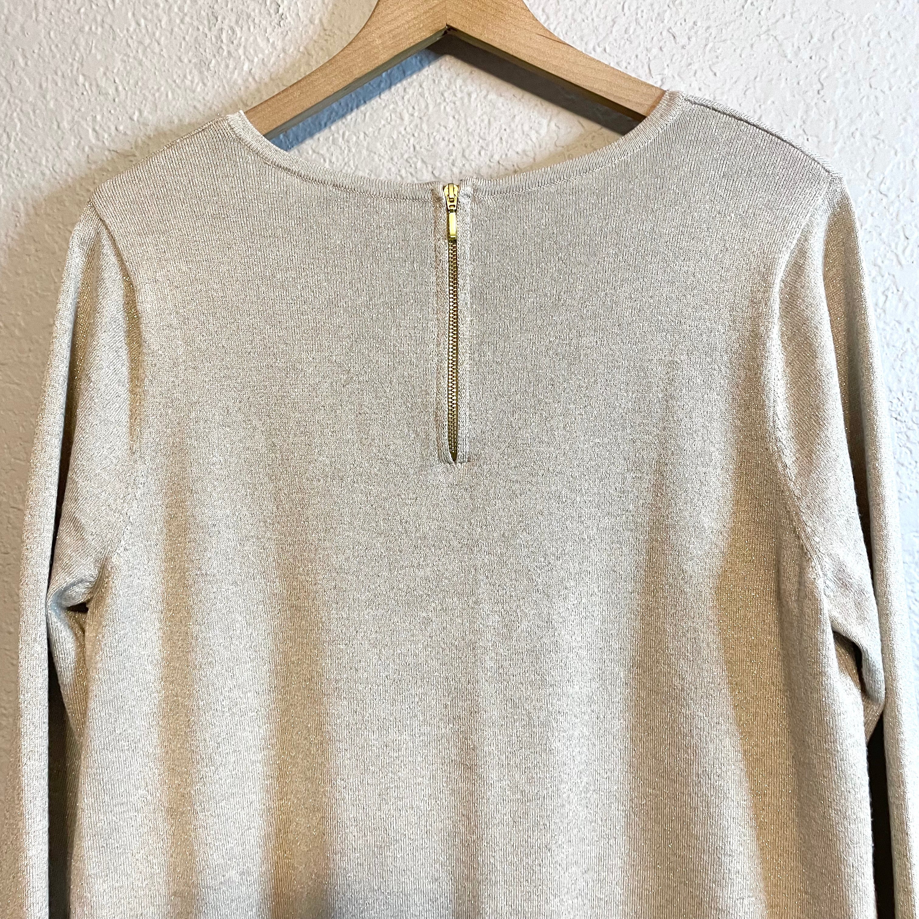 Metallic Beige Sweater