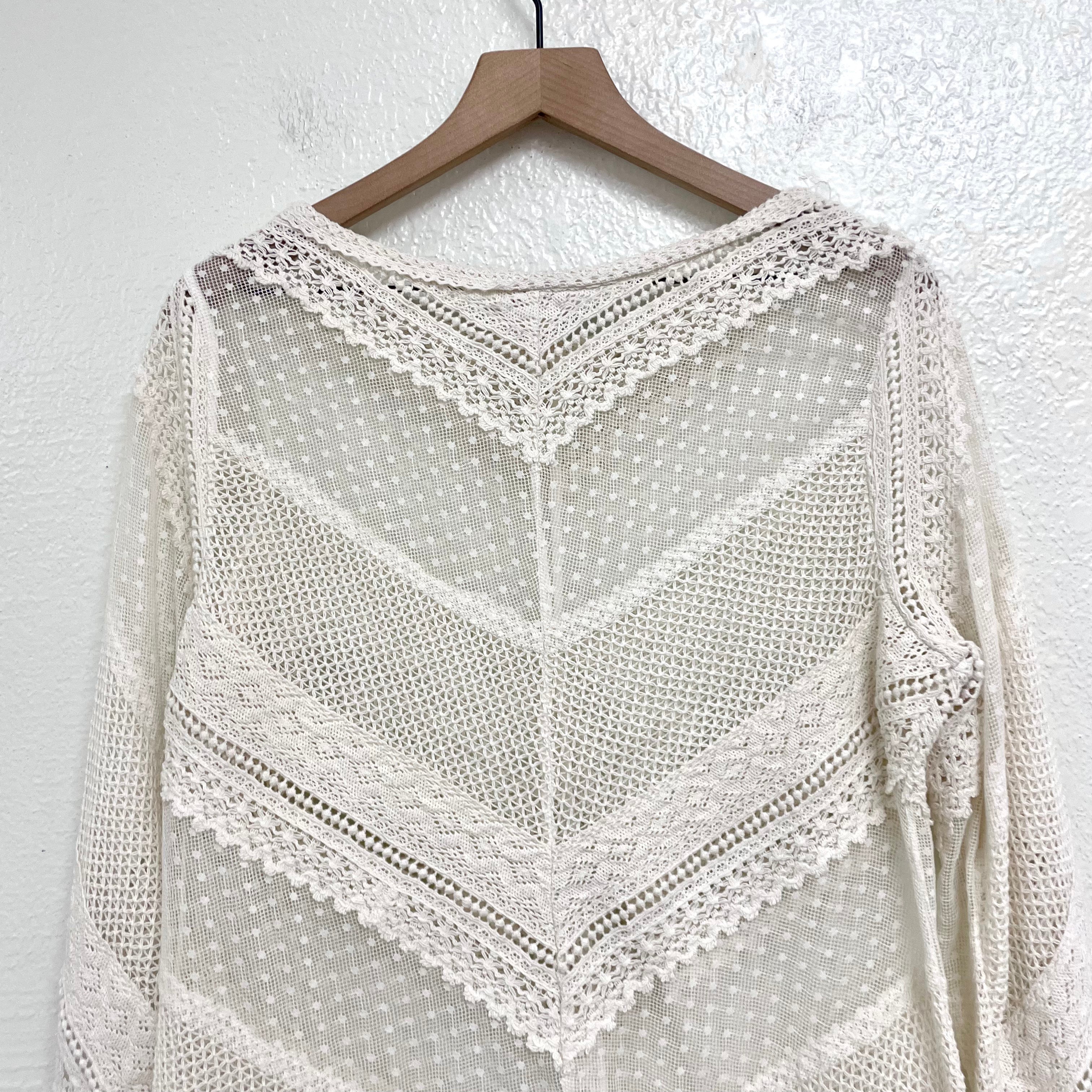 Sheer Crochet Lace Top