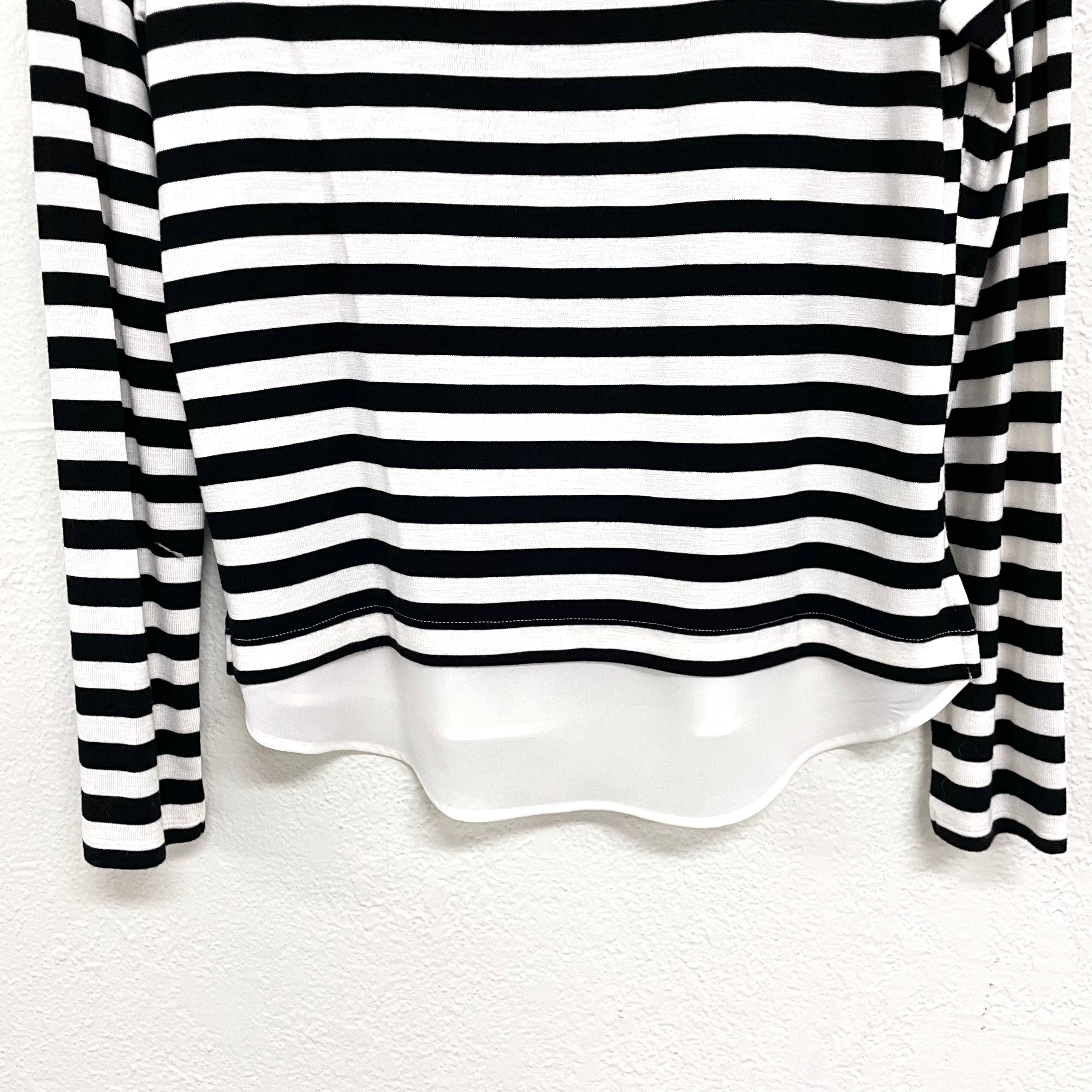 Striped Faux Layered Sweater