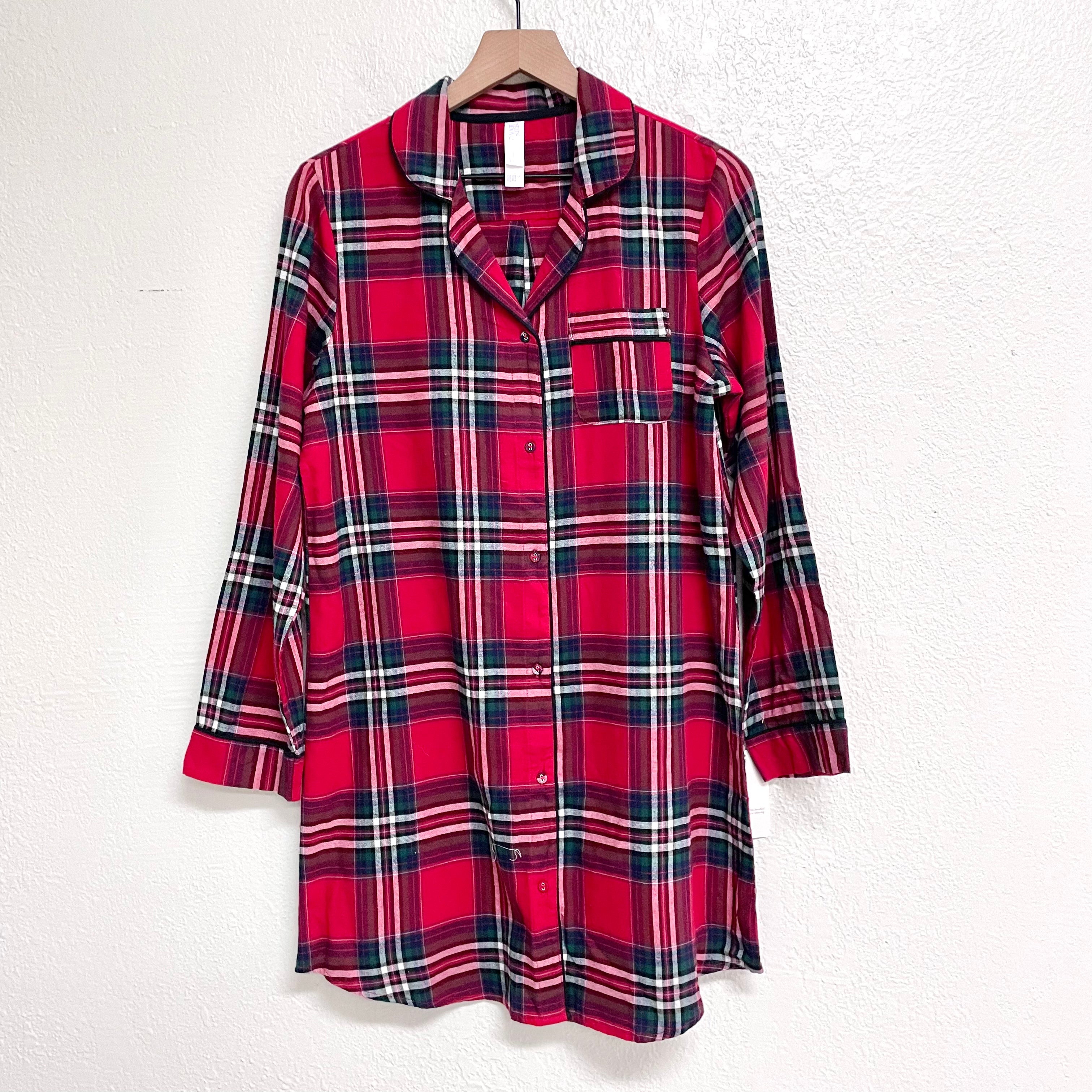 Flannel Plaid Sleep Dress