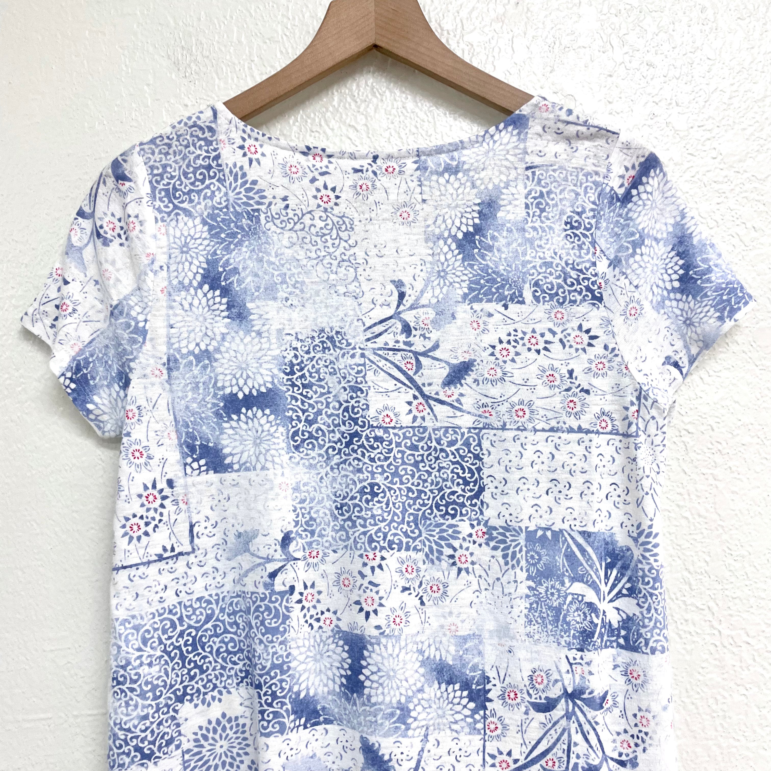 Floral Linen Blend Top