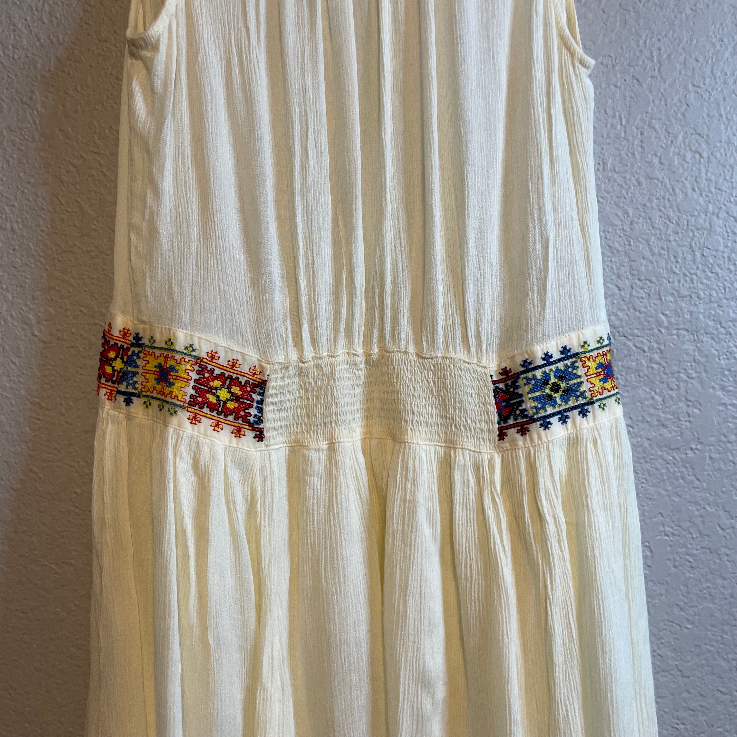 Embroidered Waist Dress